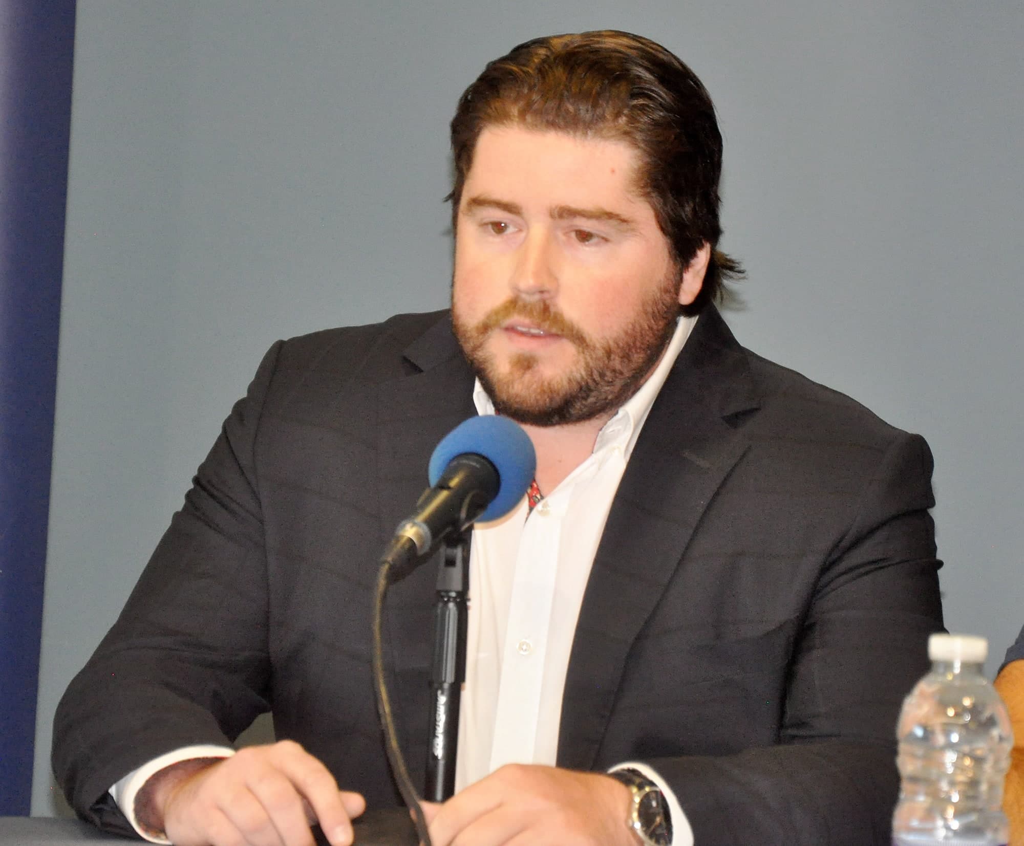 Le copropriétaire et gouverneur de l’Océanic, Alexandre Tanguay, lors de la conférence de presse de lancement de la saison, lundi matin.