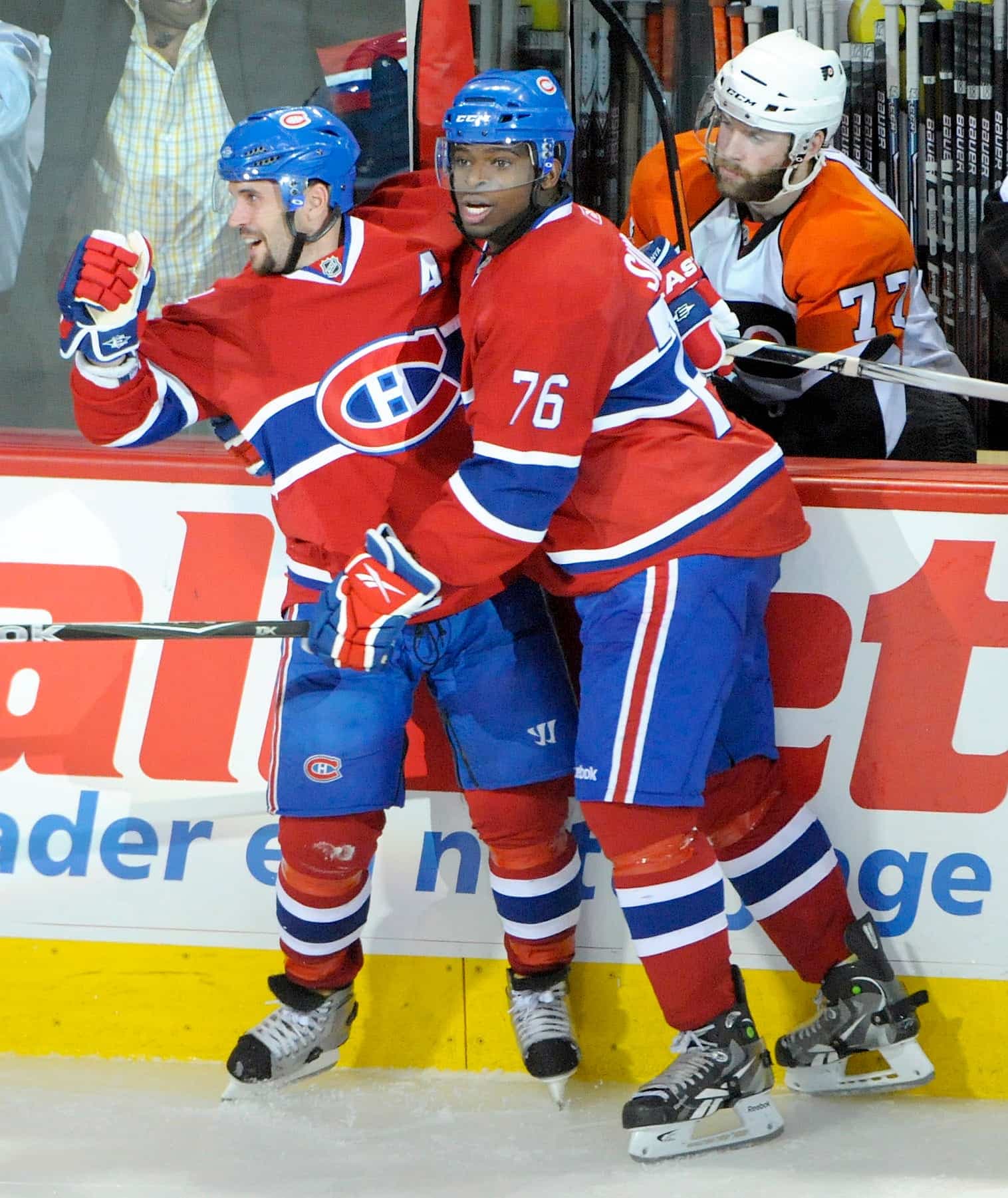 Brian Gionta et P.K. Subban ont rapidement appris à se connaître lors des séries de 2010, notamment face aux Flyers de Philadelphie.