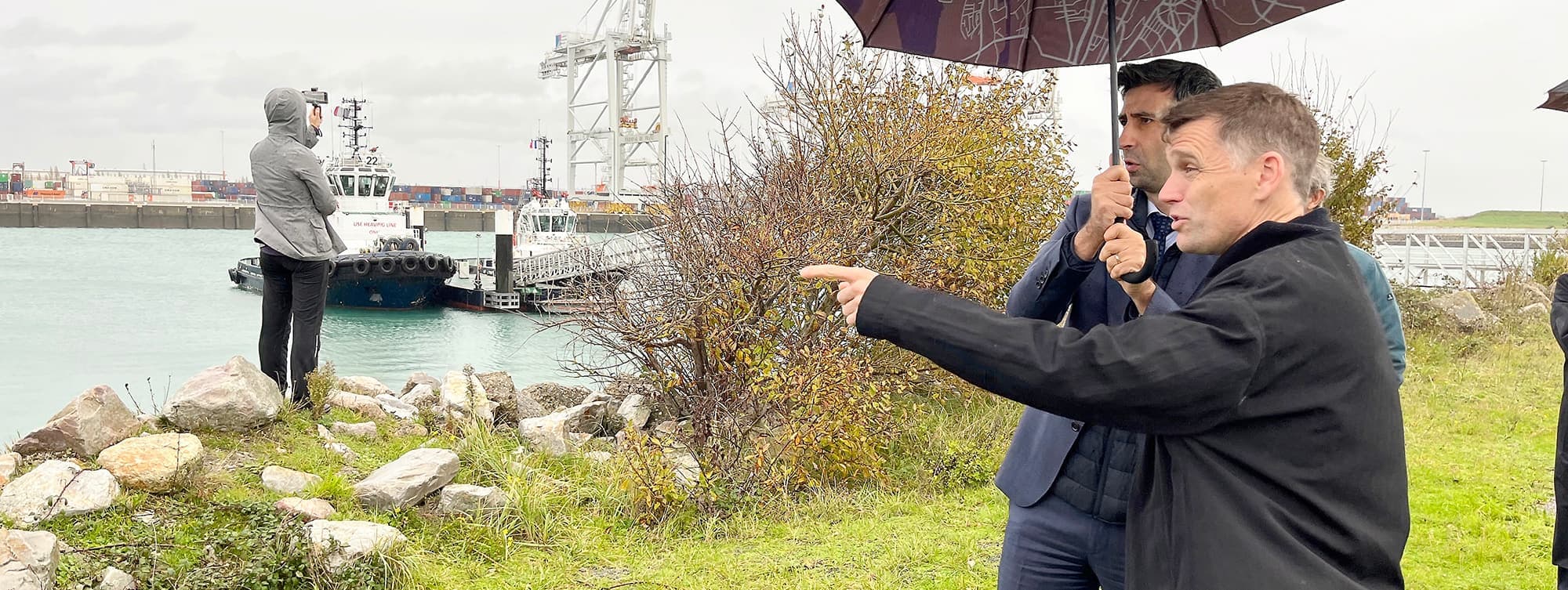 Le maire de Québec, Bruno Marchand, a visité hier les installations du port du Havre, en France, dans le cadre de sa mission outremer.