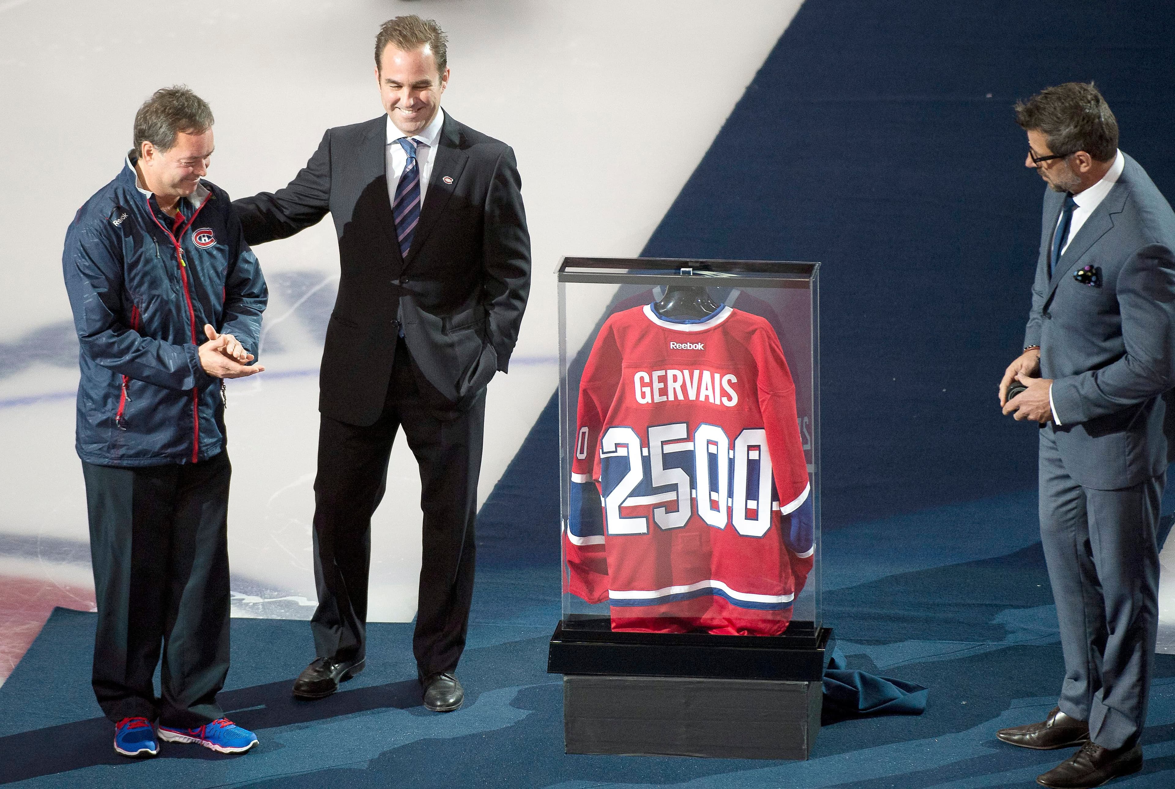 On avait rendu hommage à Gervais lors de son 2500e match, le 18 octobre 2014.
