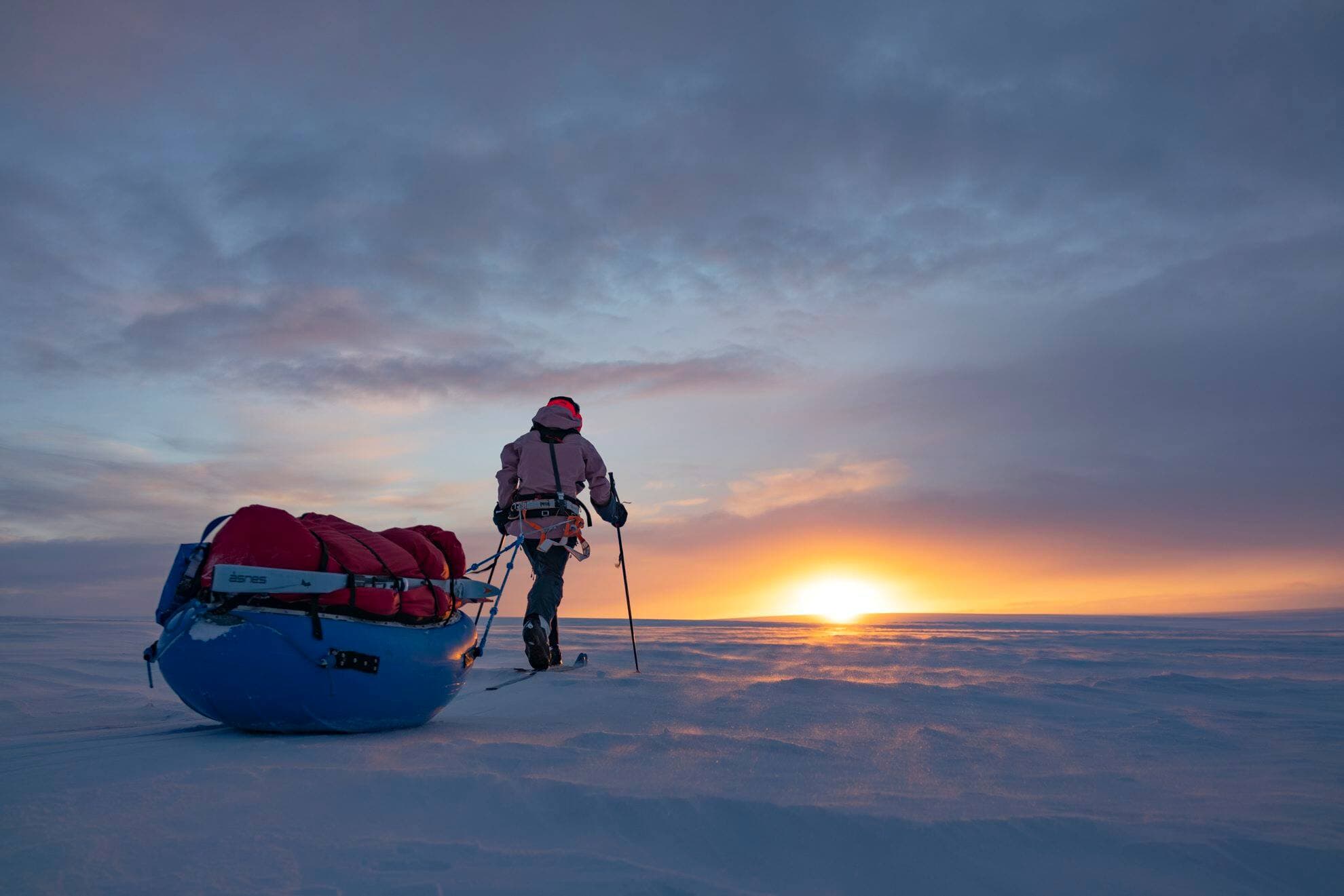 Caroline Côté a parcouru 1130 km en solitaire, du 9 décembre 2022 jusqu’à ce mercredi, entre Hercules Inlet et le pôle Sud.