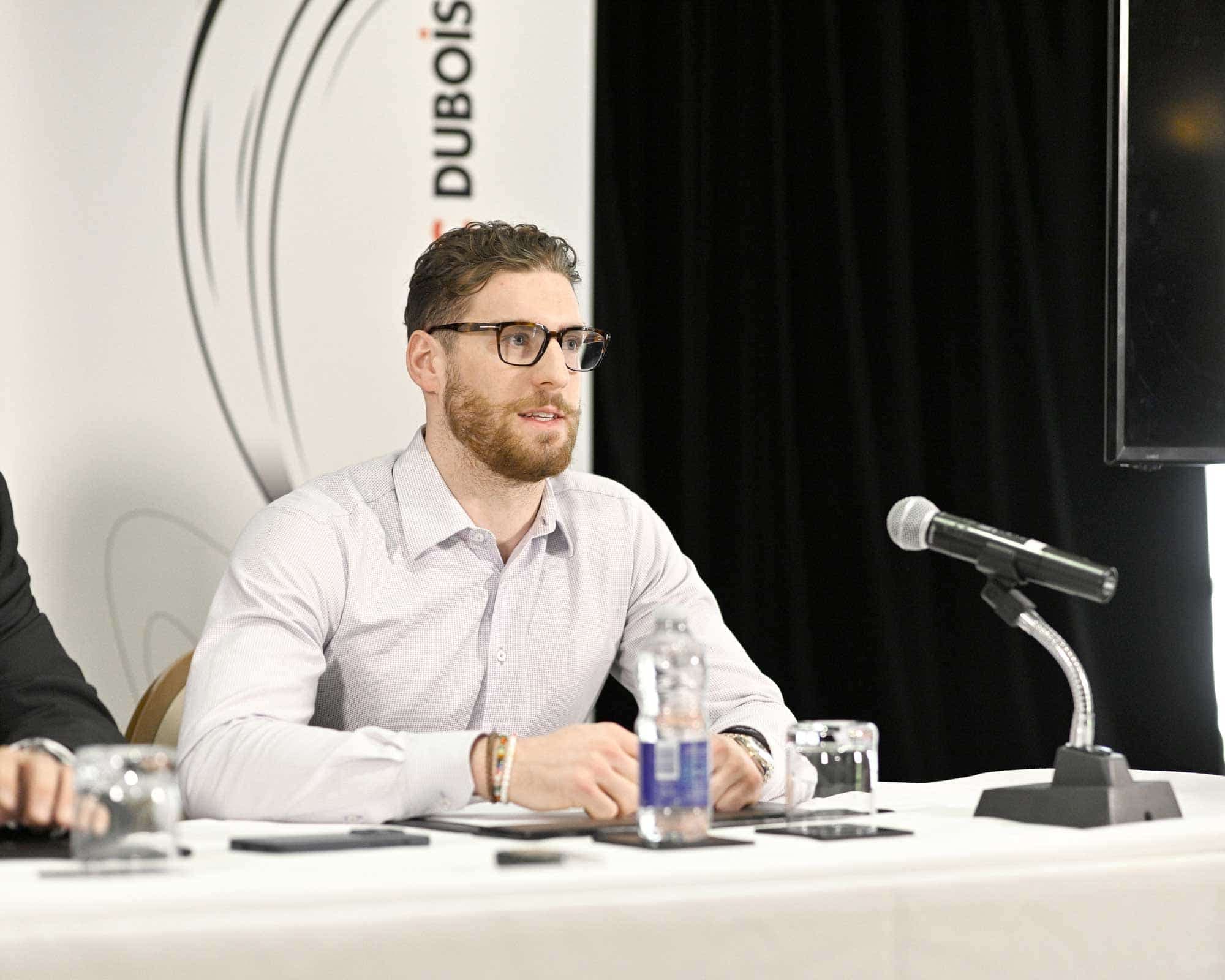 L’attaquant des Jets de Winnipeg Pierre-Luc Dubois a lancé sa propre fondation, lundi, au Ritz-Carlton, à Montréal.
