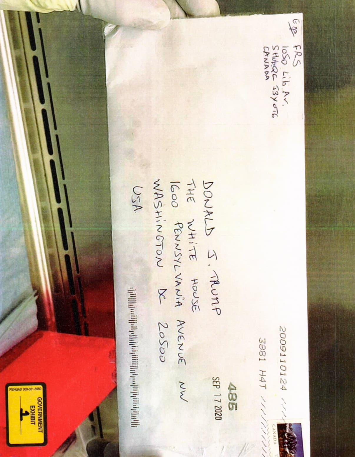Photo tirée de l’affidavit déposé en cour