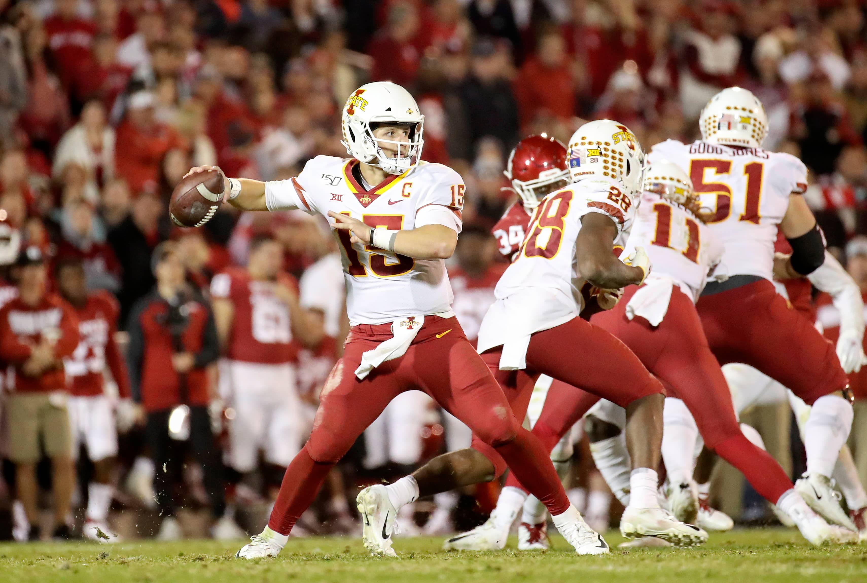Le quart-arrière Brock Purdy en action lors de ce mémorable match universitaire du 9 novembre 2019 contre l’équipe dirigée par un certain Jalen Hurts… qu’il retrouvera sur son chemin, dimanche.