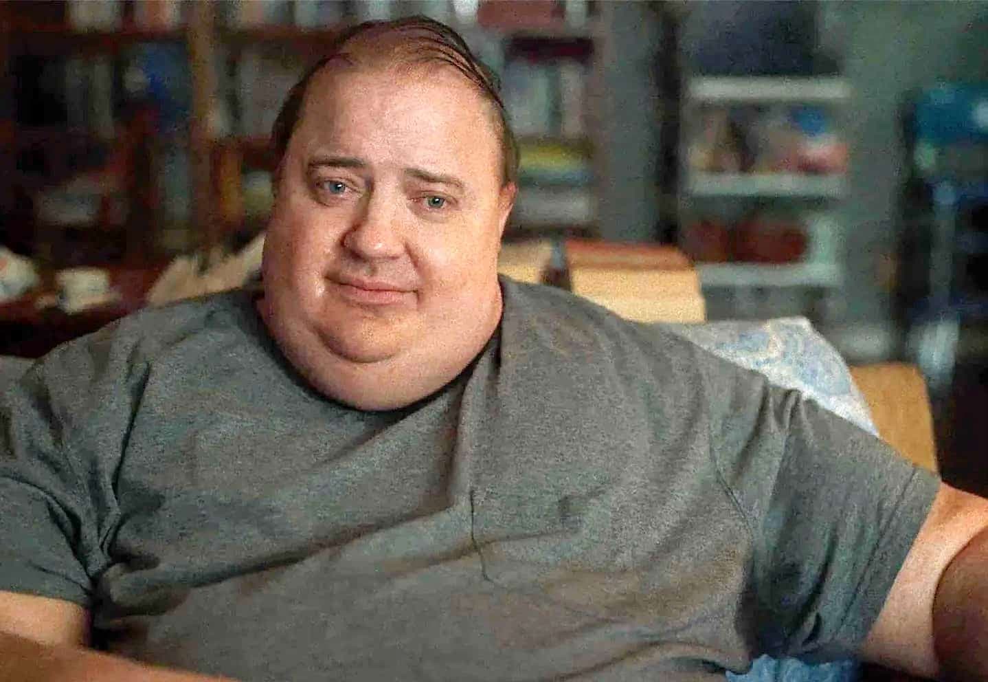 L’acteur Brendan Fraser dans une scène du film La baleine (The Whale).