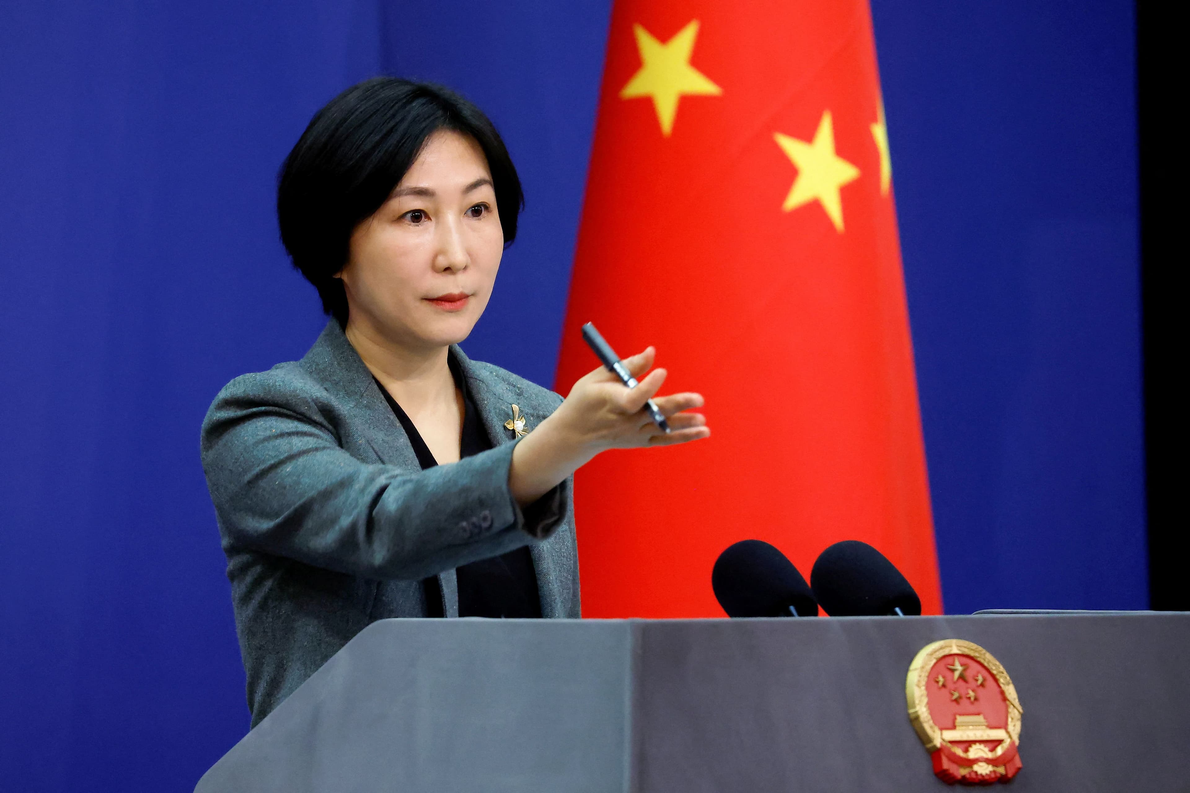 La porte-parole du ministère chinois des Affaires étrangères, Mao Ning, lors d’un point de presse le mois dernier à Pékin. Hier, elle a demandé au Canada d’arrêter ses « attaques » et ses « calomnies » contre la Chine.