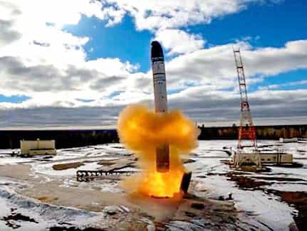 Un missile balistique intercontinental russe.