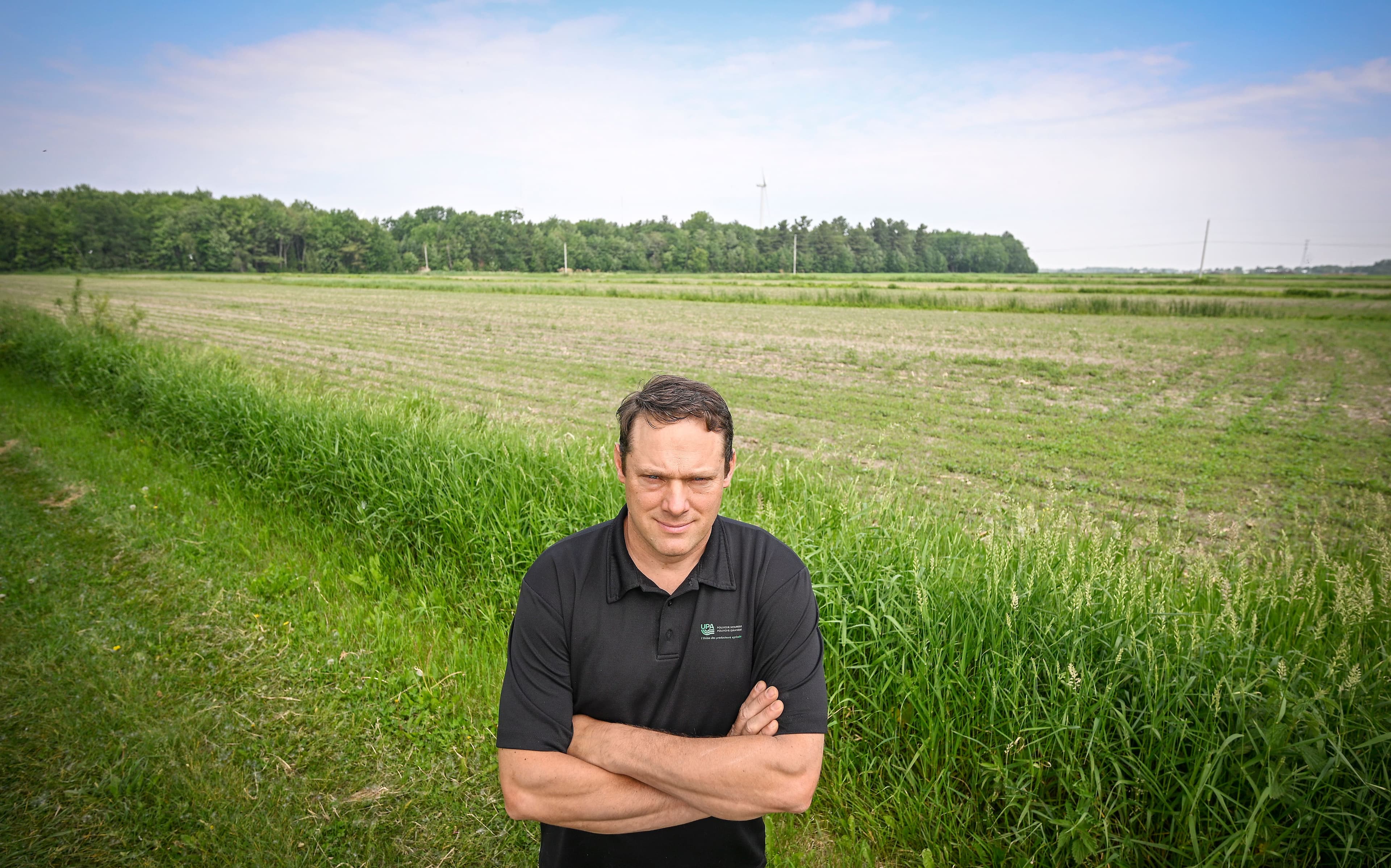 Julien Pagé, vice-président de l'UPA Montérégie et producteur agricole d'asperges, souhaite un plus grand soutien des municipalités et de Québec pour financer les efforts visant à améliorer la qualité de l'eau des rivières.
