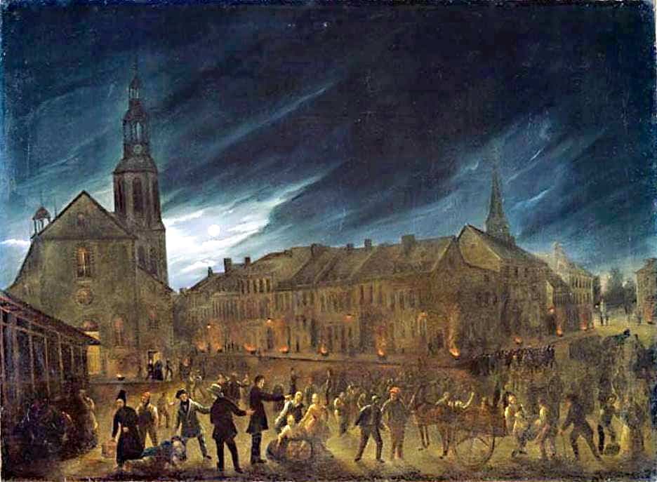 Le choléra à Québec en 1832, huile sur toile de Joseph Légaré.