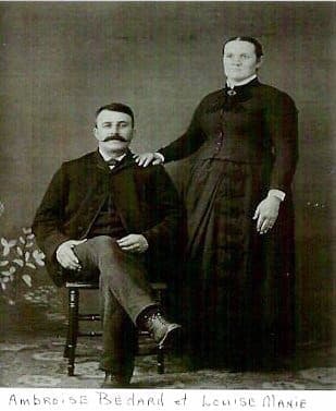 Ambroise Bédard (1848-1909) et Louise-Marie Manie (1852-1894), de Saint-Alexandre d’Iberville, arrière-arrière-arrière-grands-parents de Connor Bedard.