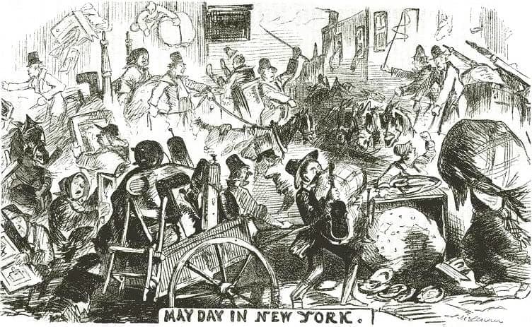 Jour de déménagement à New York.
