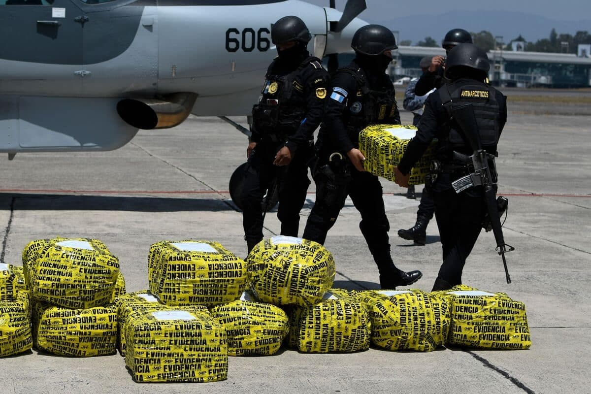 Des paquets de cocaïne saisis au Guatemala en 2022.