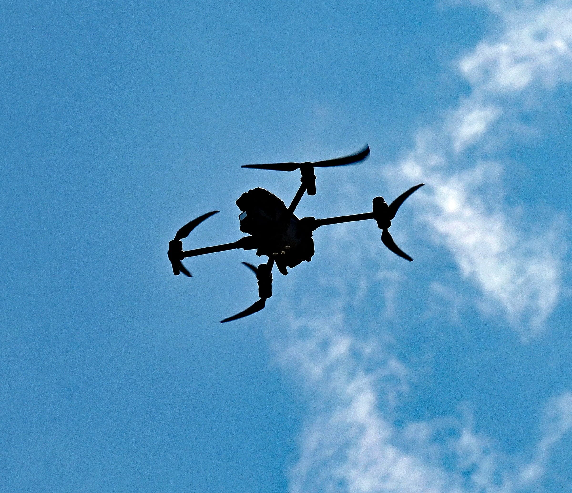 Image de drone dans le ciel