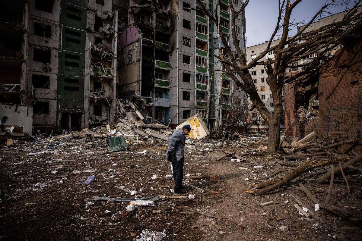 Le Ville de Tcherniguiv a été lourdement endommagée par les bombardements russes.