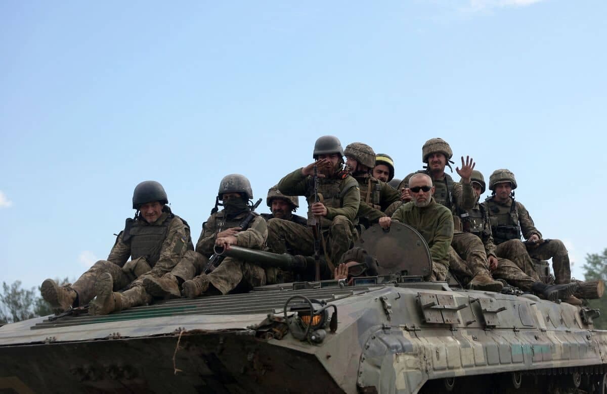Des soldats ukrainiens à Lysychansk.