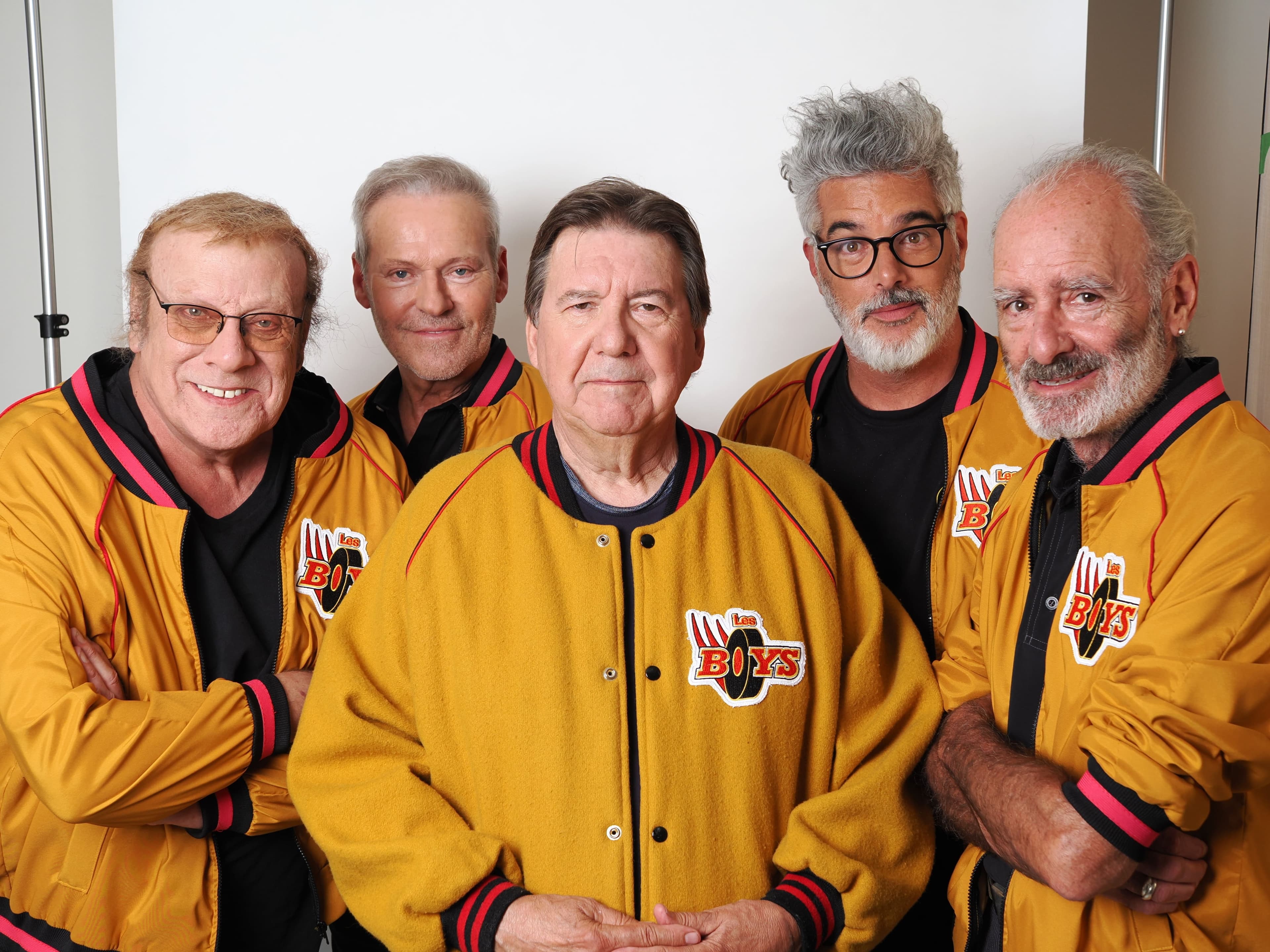 Pierre Lebeau, Luc Guérin, Rémy Girard, Réal Béland et Roc Lafortune ont participé au Gala ComediHa! de Martin Petit, le 10 août 2024, à Québec.
