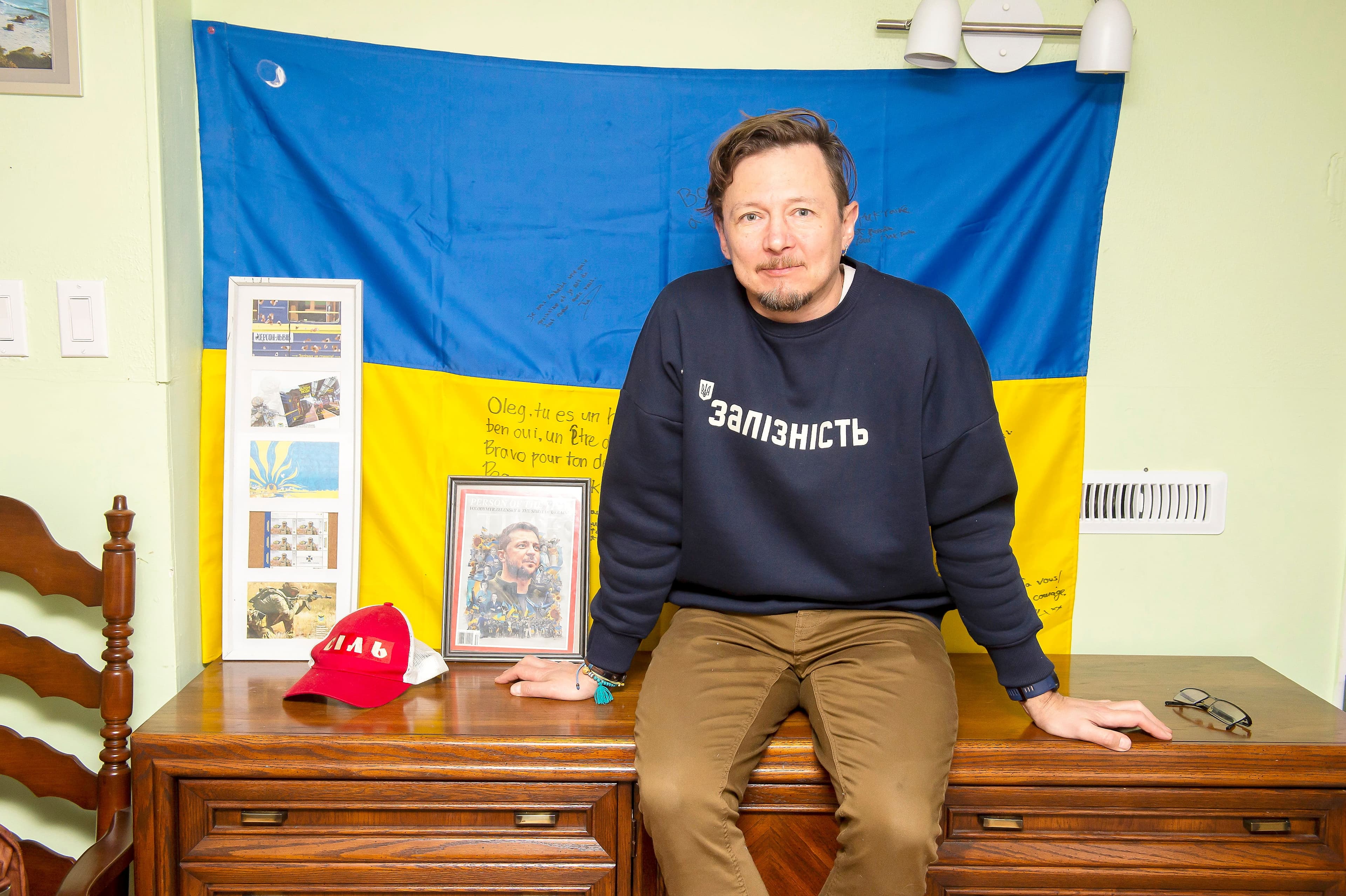 Oleg Koleboshyn, Ukrainien d'origine installé au Québec depuis plus de dix ans, a multiplié les initiatives pour aider ses compatriotes depuis le début de la guerre.