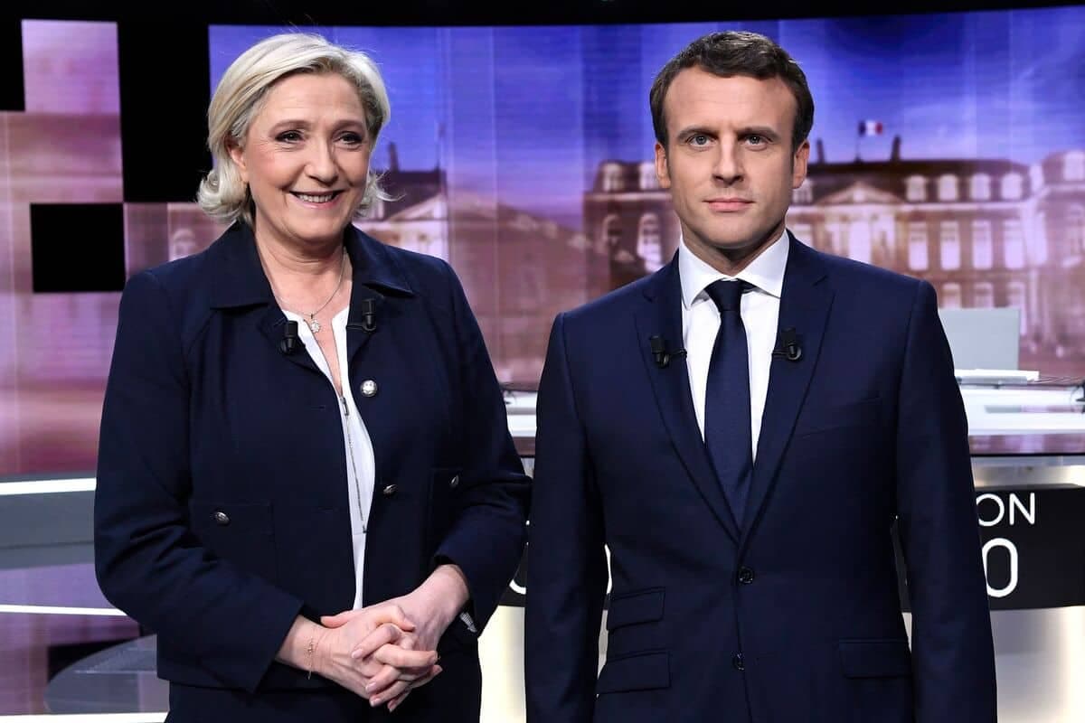 Marine Le Pen et Emmanuel Macron lors du débat en 2017.