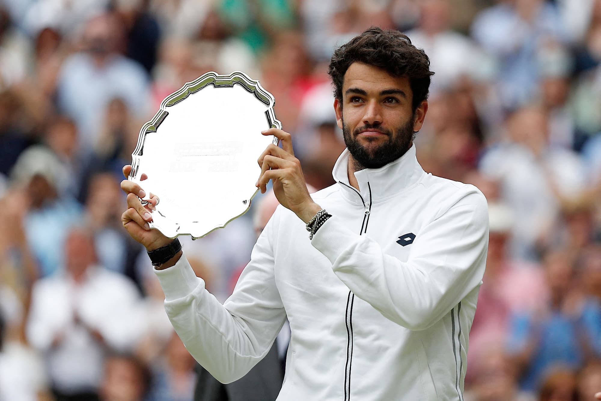 L’itallien Matteo Berrettini ne peut défendre son titre acquis l’an dernier à Wimbledon en raison de la COVID-19.