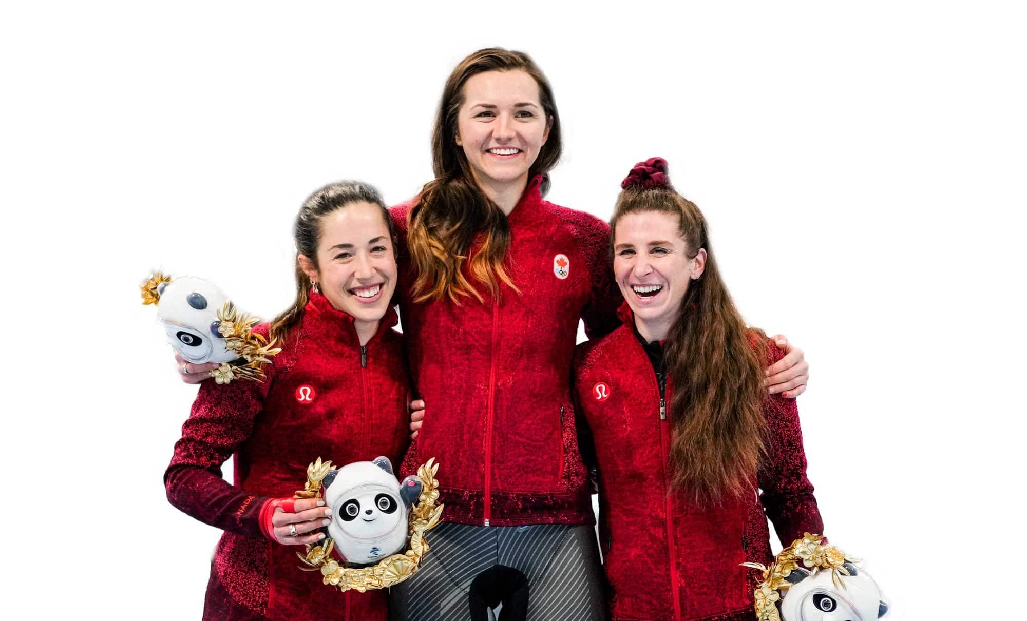 Valérie Maltais, Isabelle Weidemann et Ivanie Blondin sont plus unies que jamais après avoir remporté une médaille d’or olympique mardi.