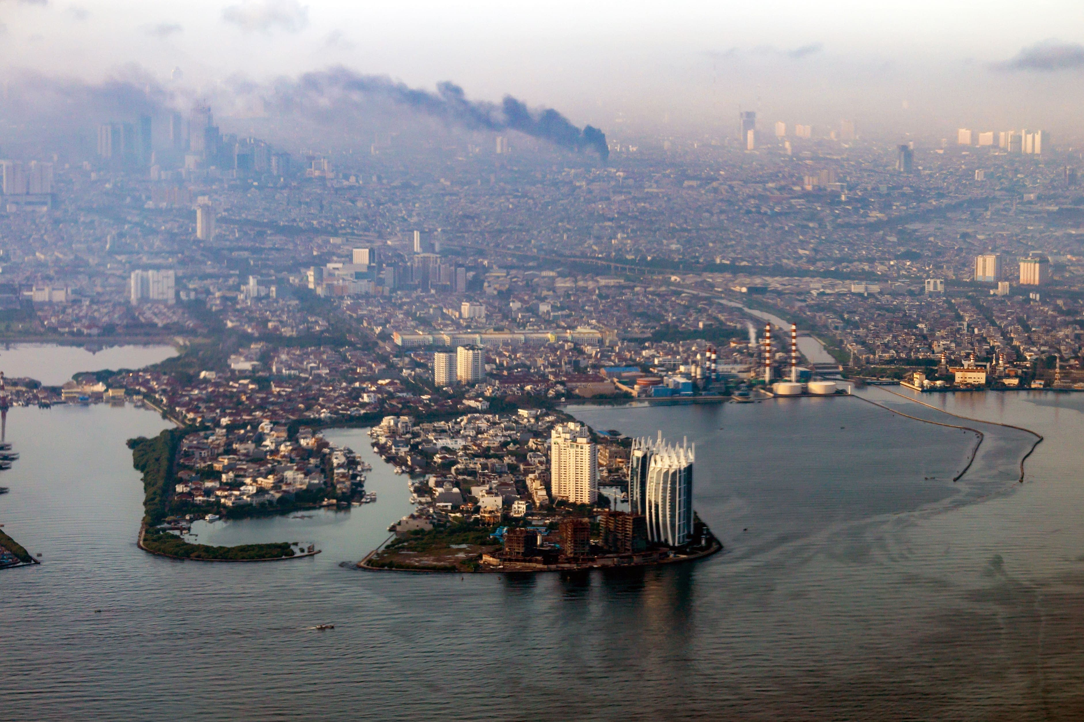 Vue aérienne de Jakarta, la capitale de l'Indonésie.