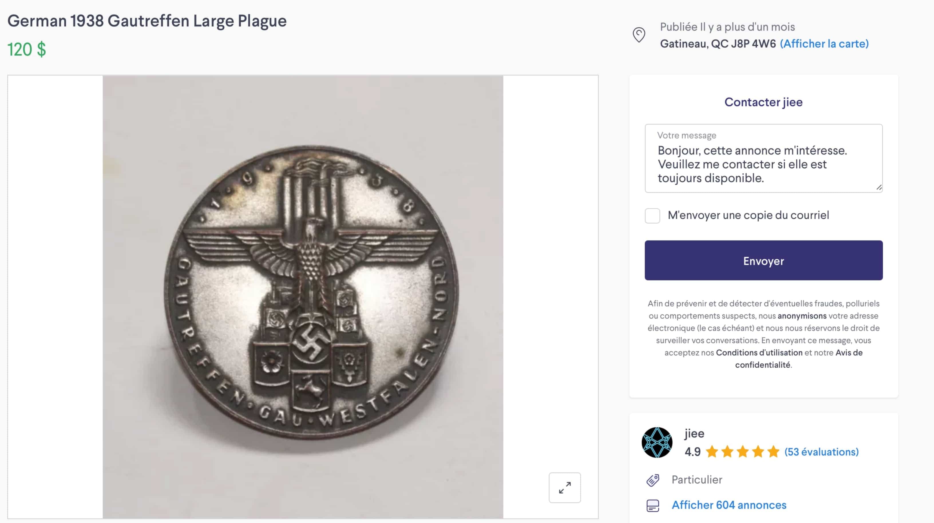 Capture d'écran | Kijiji
