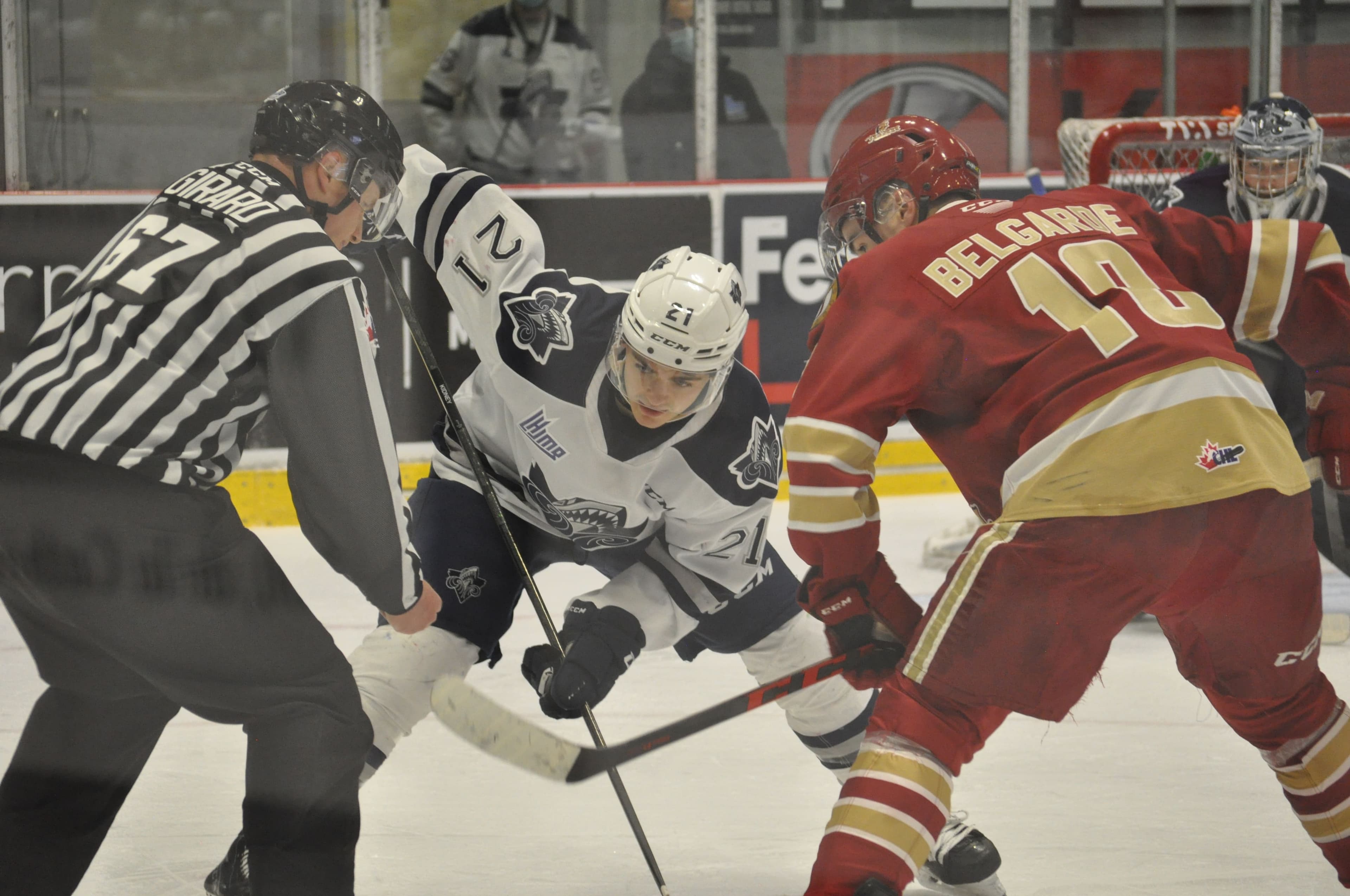 L’attaquant du Titan d’Acadie-Bathurst Thomas Belgarde a créé l’égalité en deuxième période mercredi soir, à Rimouski.