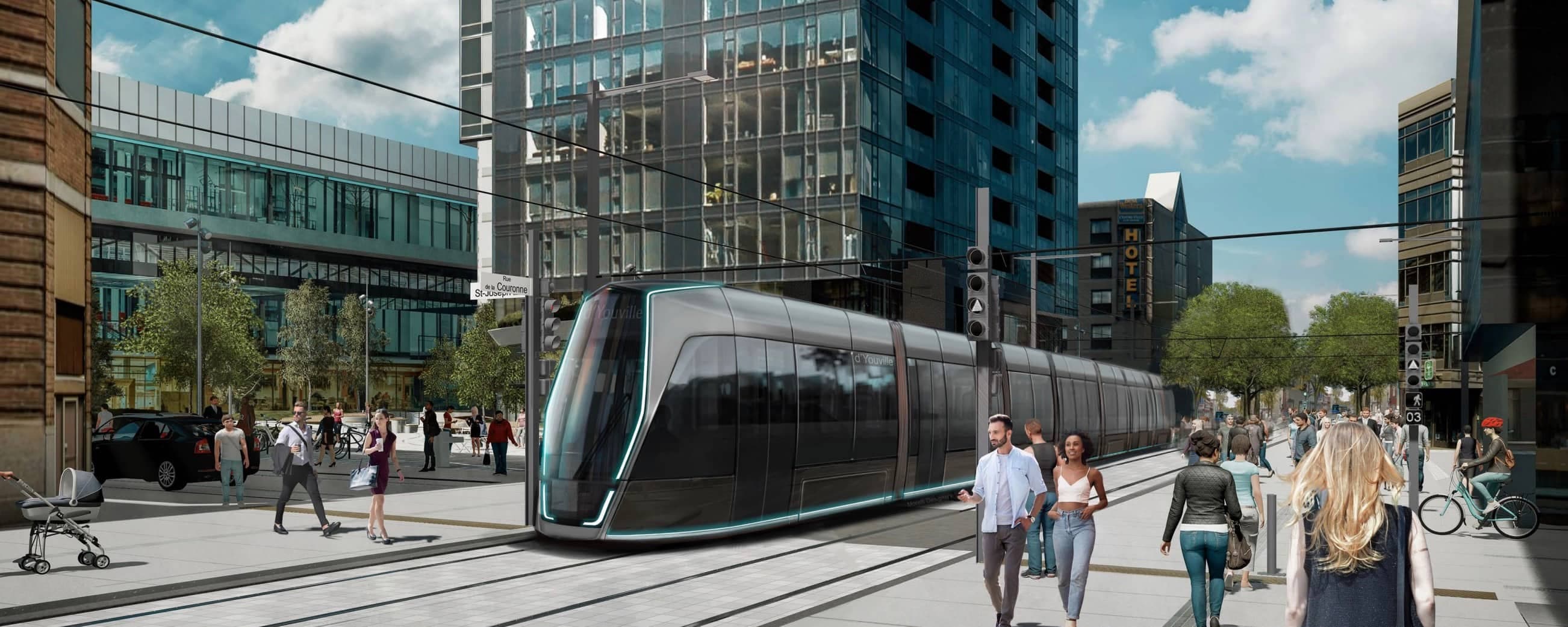 La Ville de Québec a dévoilé, vendredi, des images du prototype du tramway, qu’elle veut « intemporel et fluide ».