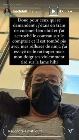 Captures d'écran / Instagram Mathieu Dufour