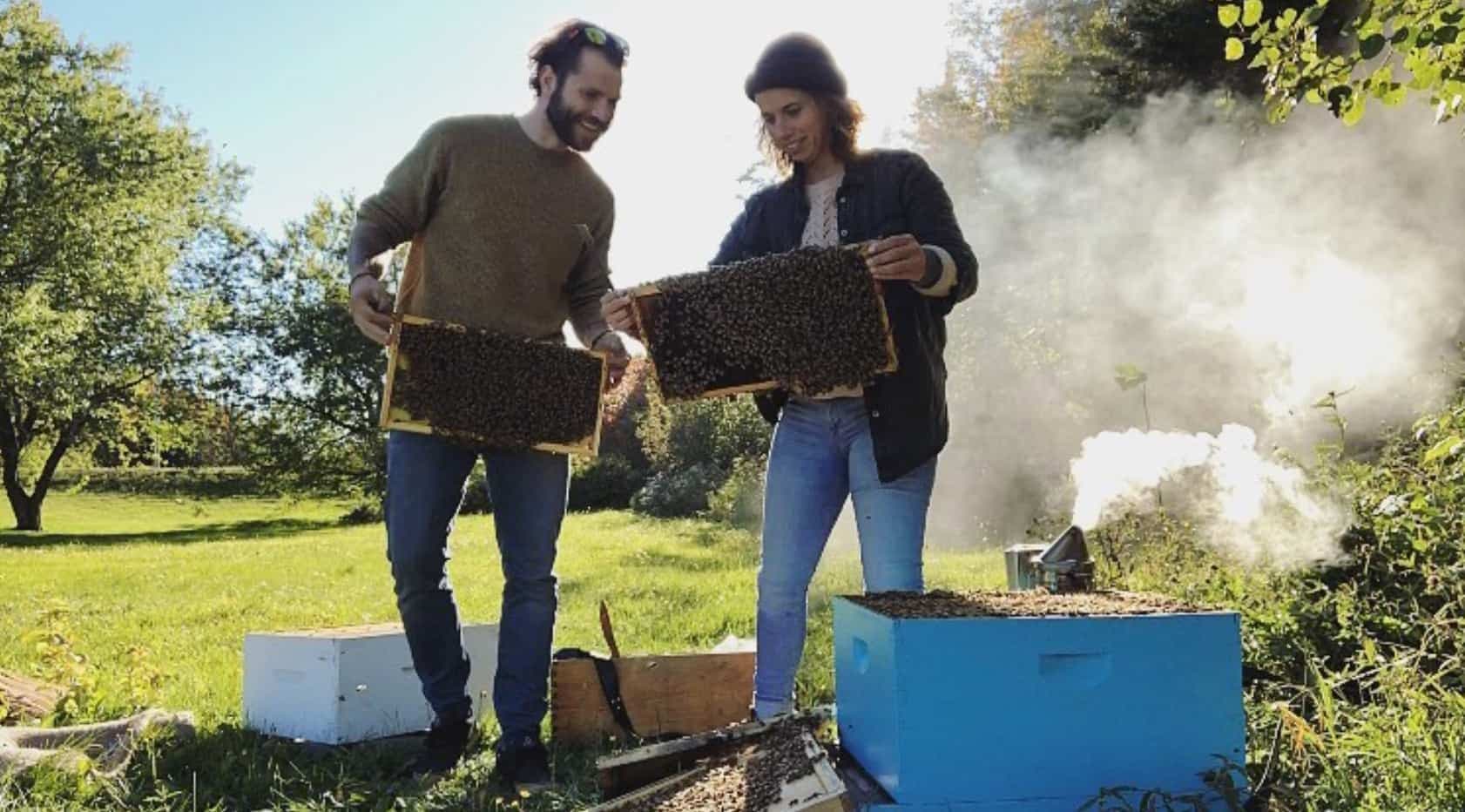 Virginie Tardif et Vincent Philippe-Picard, propriétaires de Melifera - École d'apiculture nomade