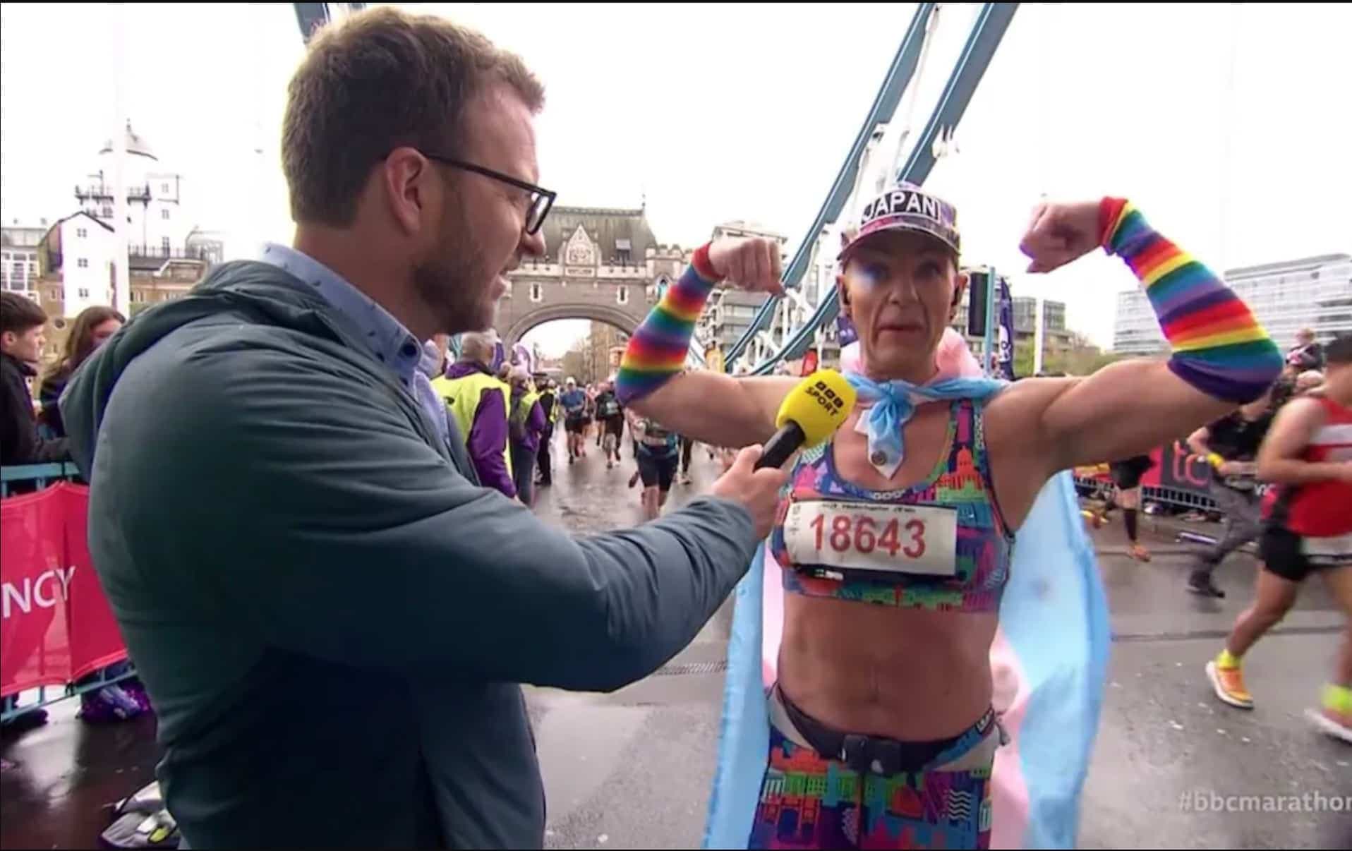 L'athlète transgenre Glenique Frank (photo) a pu concourir dans la catégorie féminine du marathon de Londres dimanche, le 23 avril 2023.