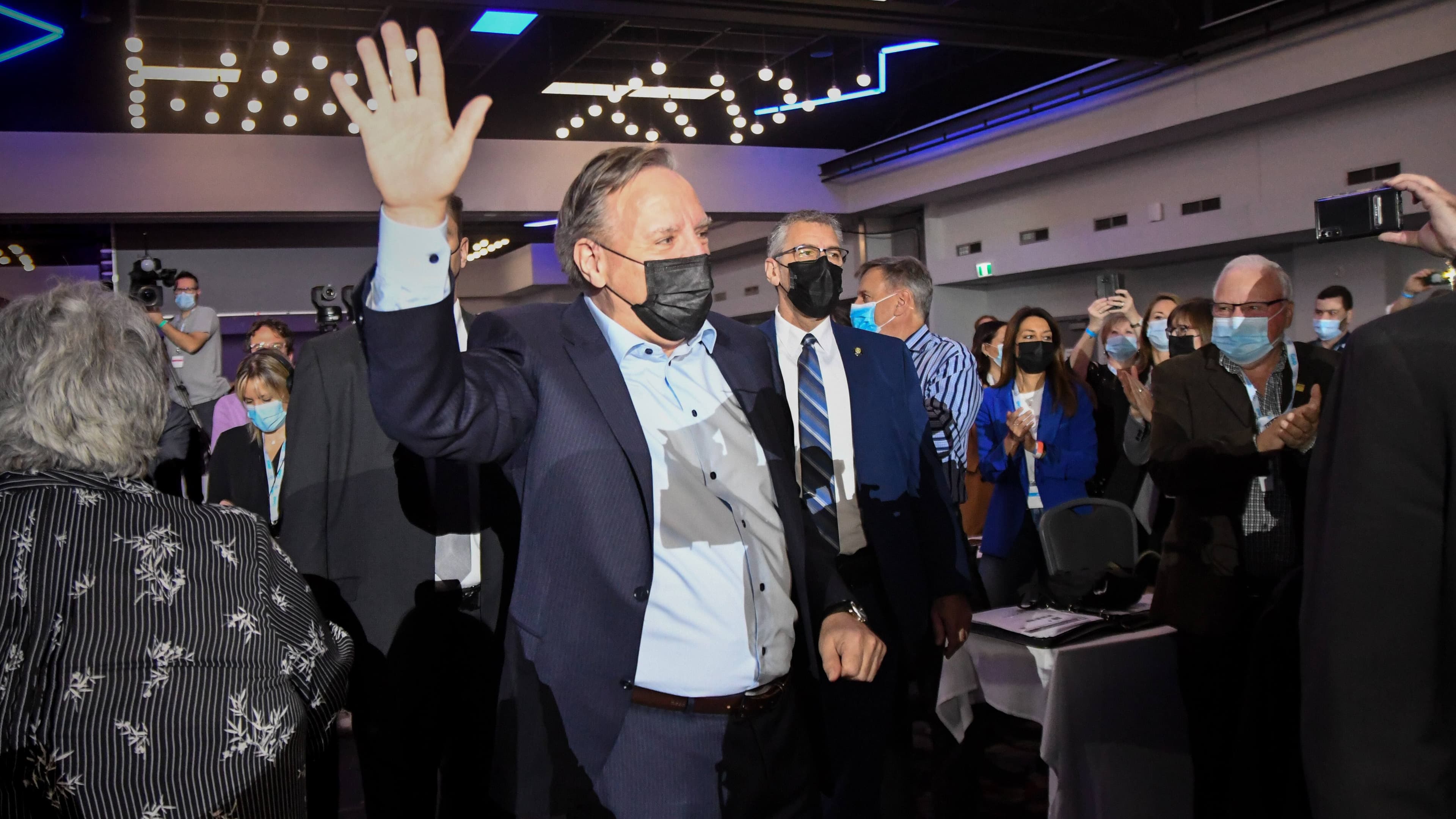 Le premier ministre François Legault lors du conseil général marquant le 10e anniversaire de la CAQ.