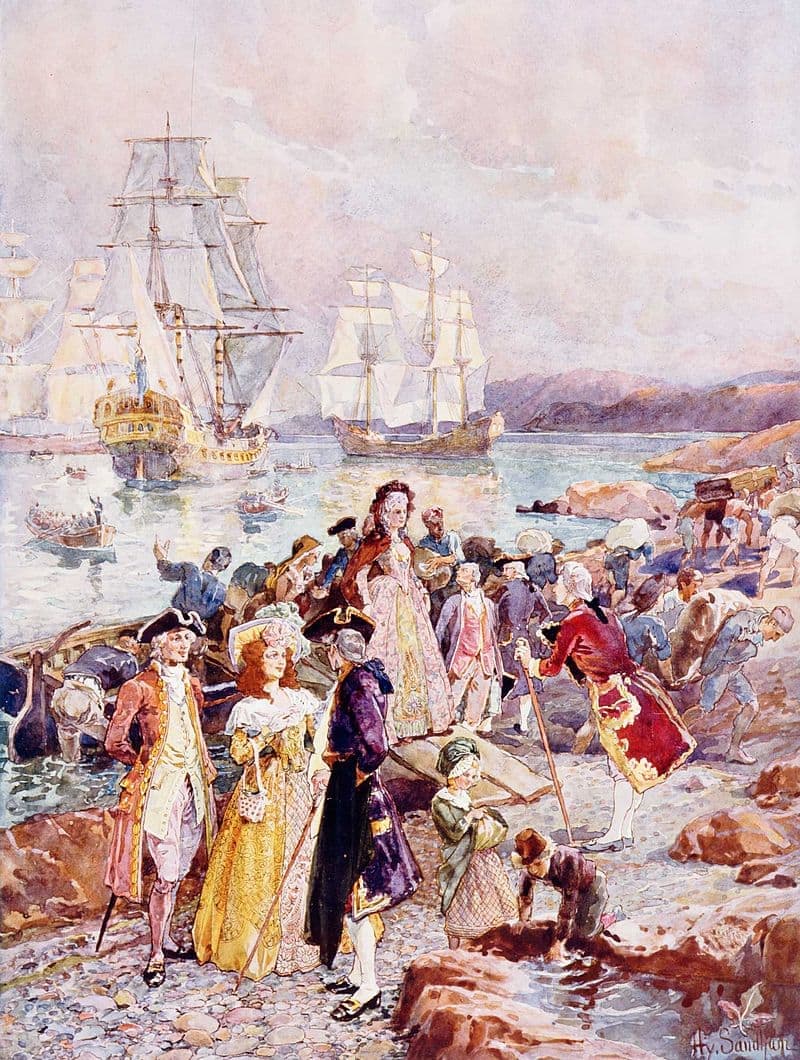 Après le traité de Versailles en 1783, plus de 80 000 loyalistes quittent les États-Unis, dont près de la moitié s’installent dans les Maritimes et au Québec.