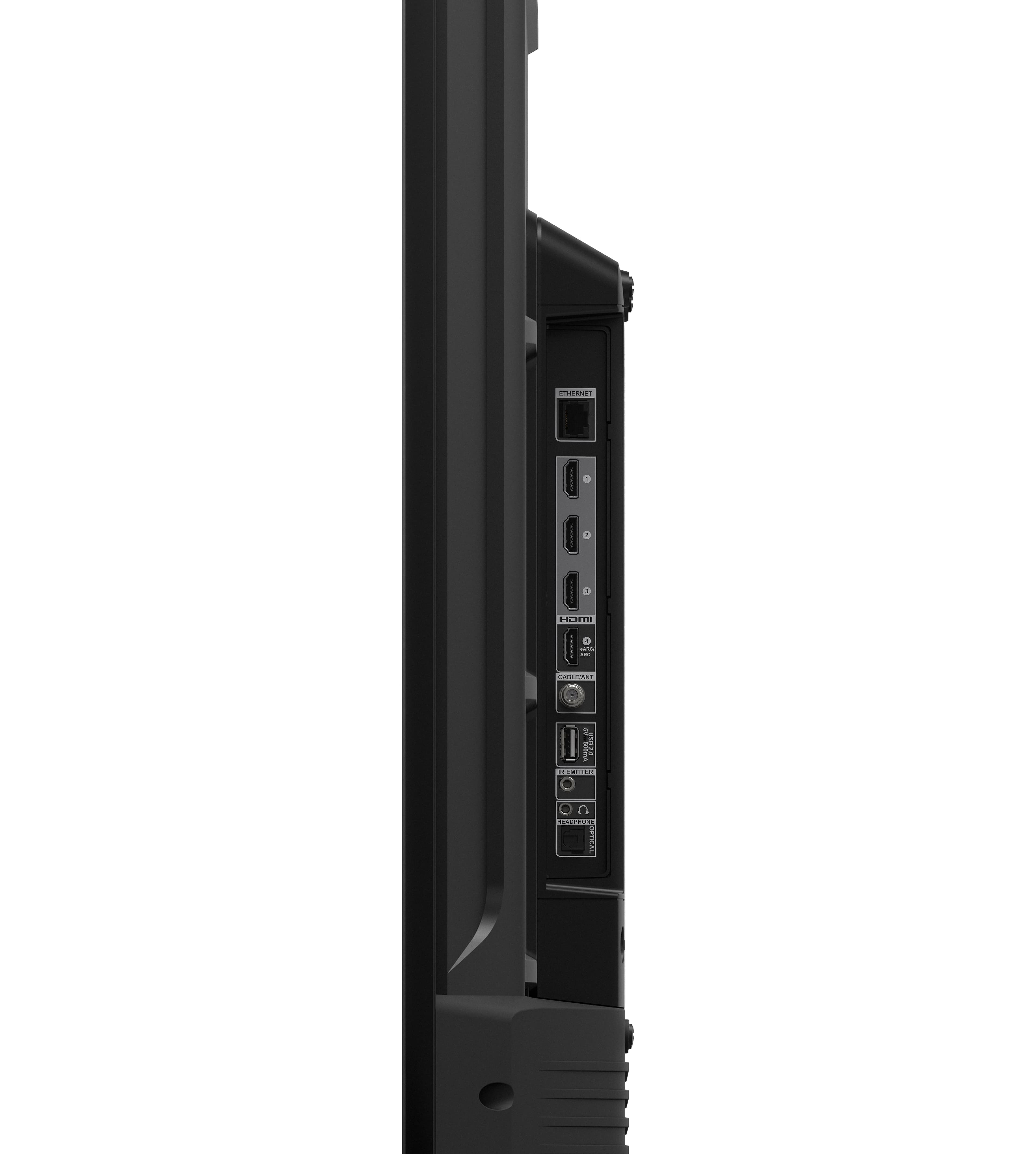 Les ports de connexion, incluant un port réseau Ethernet, du téléviseur Fire TV série 4