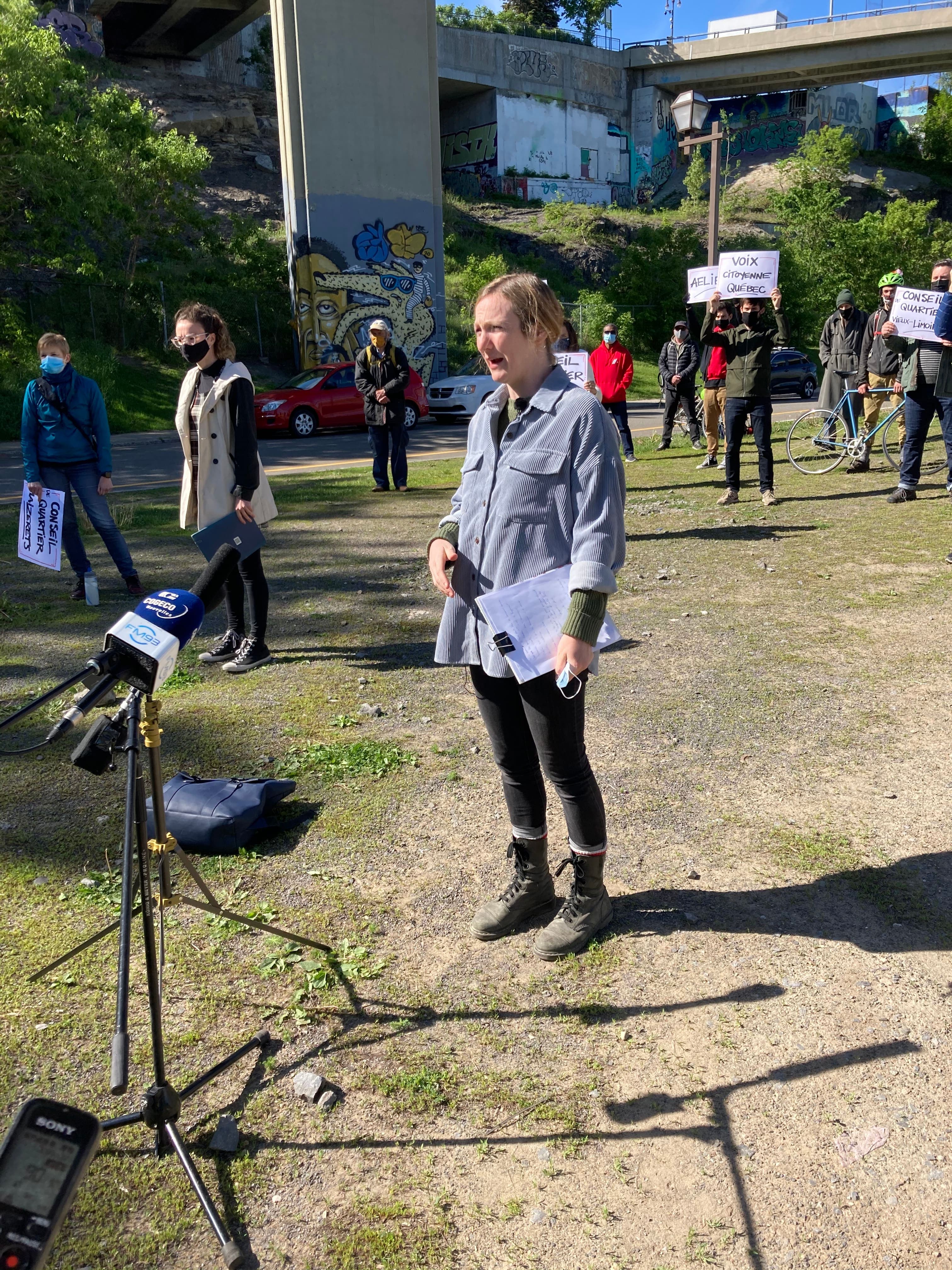 La députée solidaire de Taschereau, Catherine Dorion, a promis une «mobilisation féroce» contre le tunnel Québec-Lévis. Vendredi 28 mai 2021.