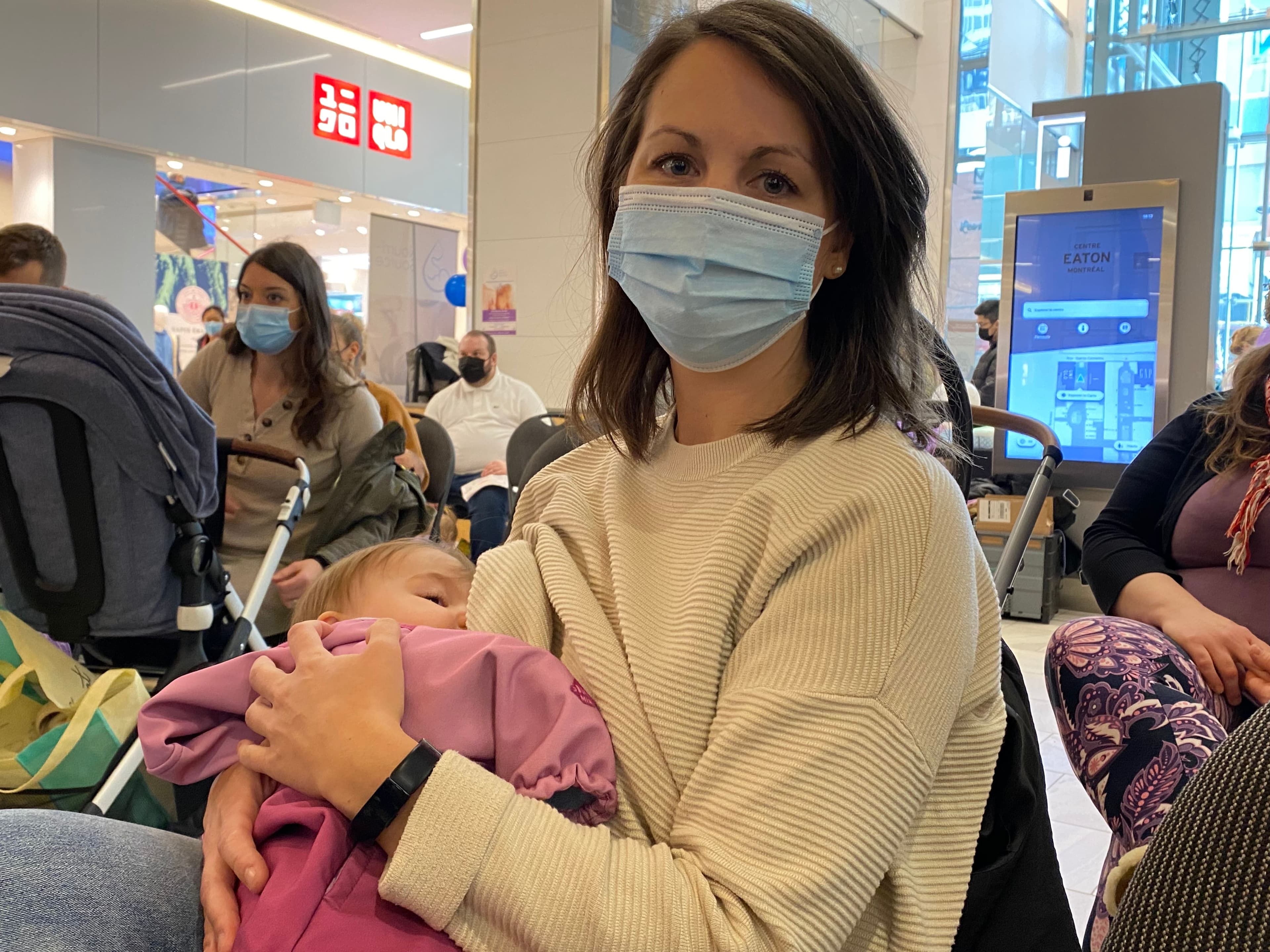 Irénidice Morin et sa fille Éléonore au Centre Eaton