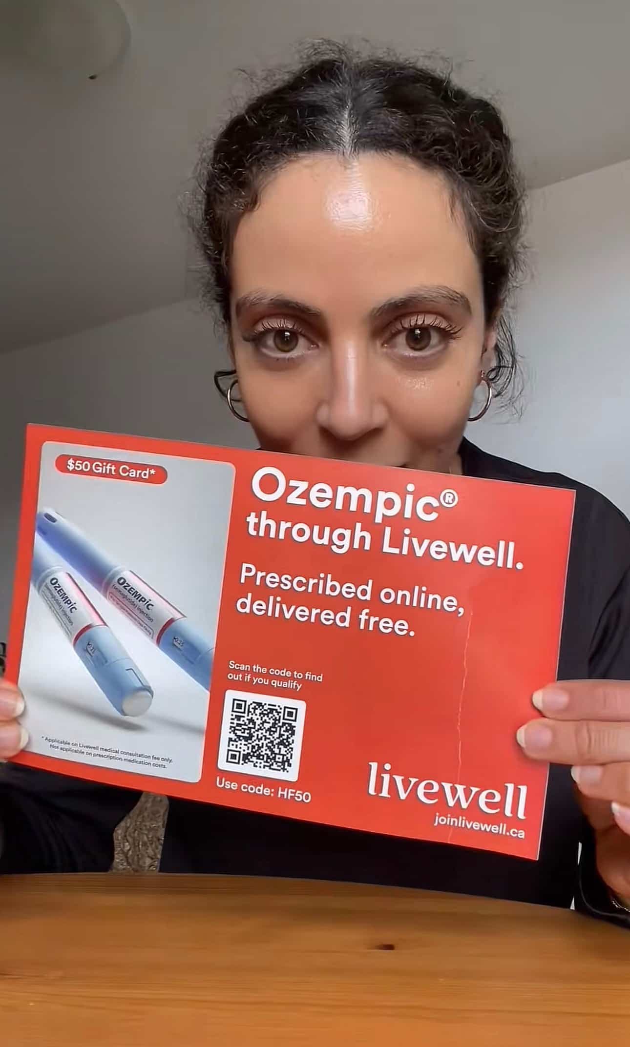 Ouiam Didane a trouvé la publicité de Livewell tellement «aberrante» qu’elle a fait une vidéo TikTok sur le sujet.