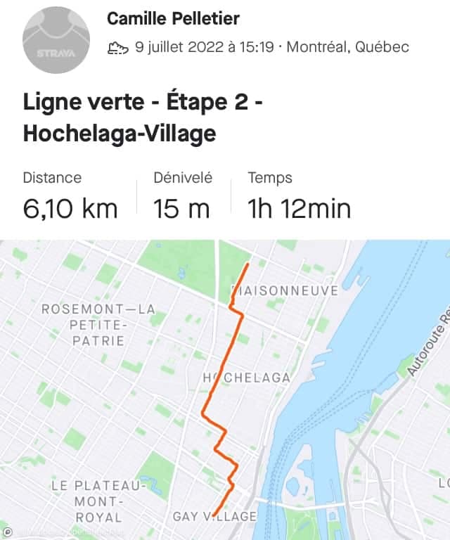 Capture d'écran Strava