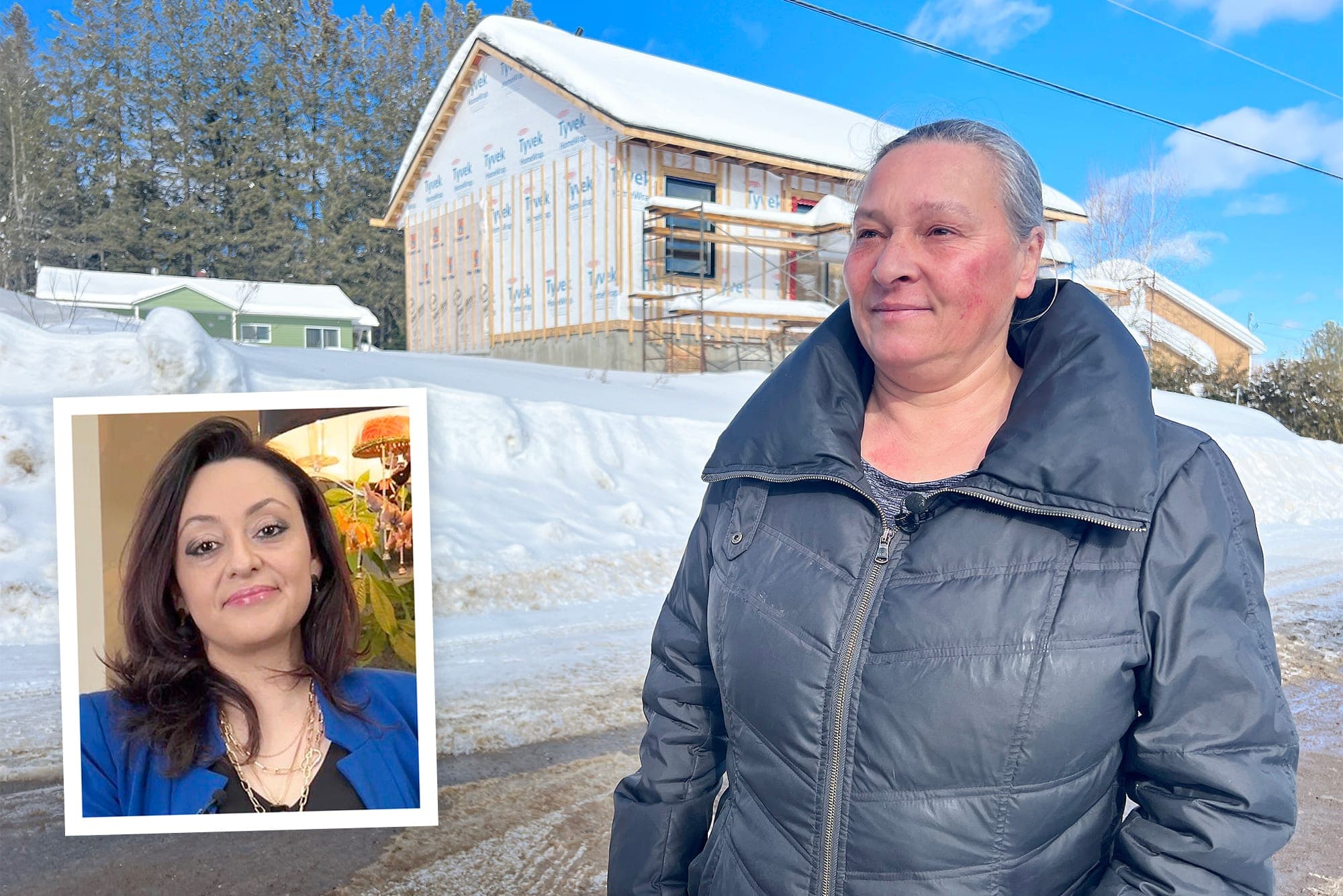 Fabienne Le Paih a versé 224 000 $ à TP Maison, qui lui a construit une résidence non conforme qui devra fort probablement être démantelée. La sous-traitante Brenda Perez (en mortaise) estime que TP Maison lui doit près de 15 000 $.