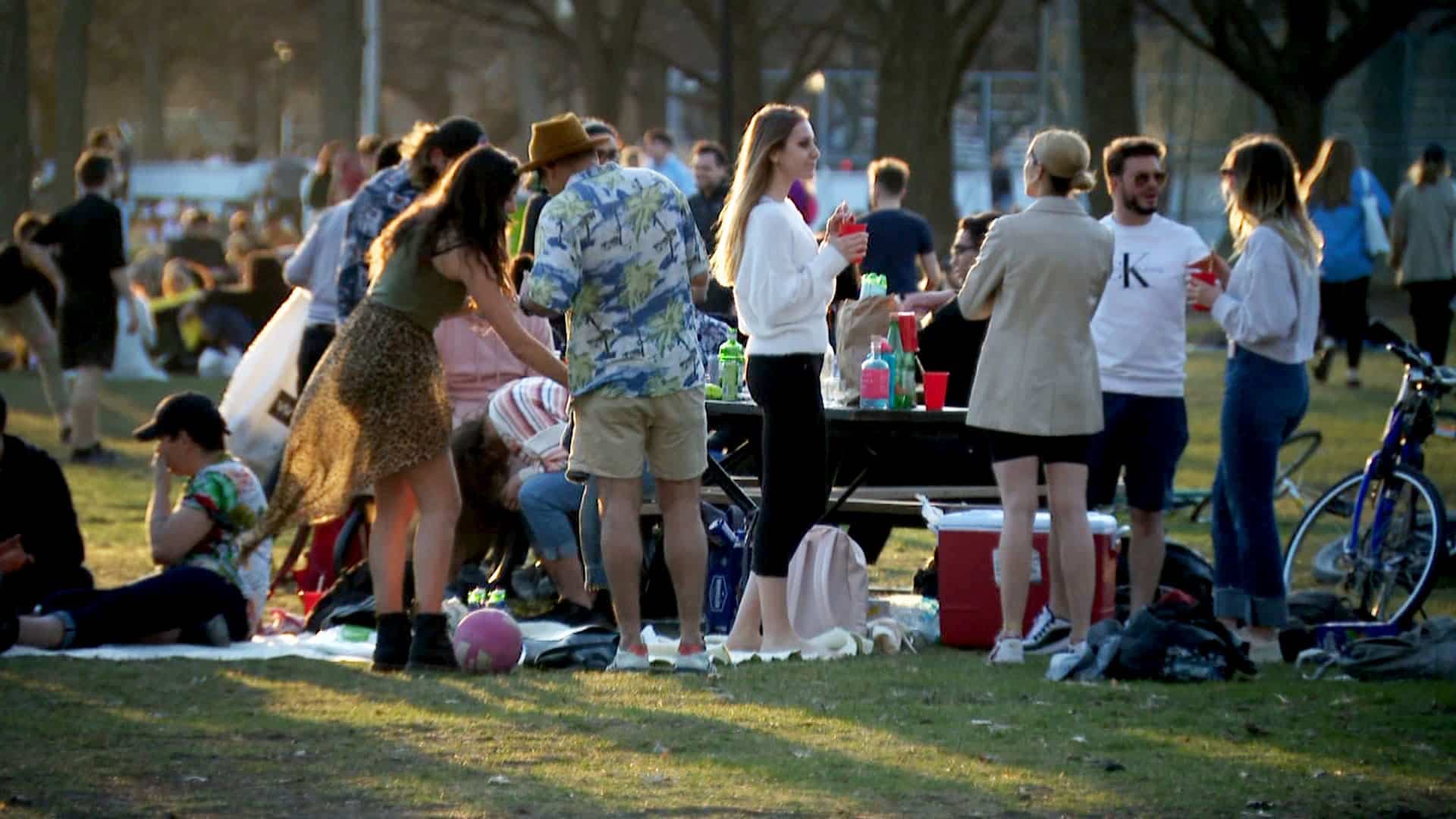 capture d'écran | TVA Nouvelles, parc La Fontaine, 8 avril 2021
