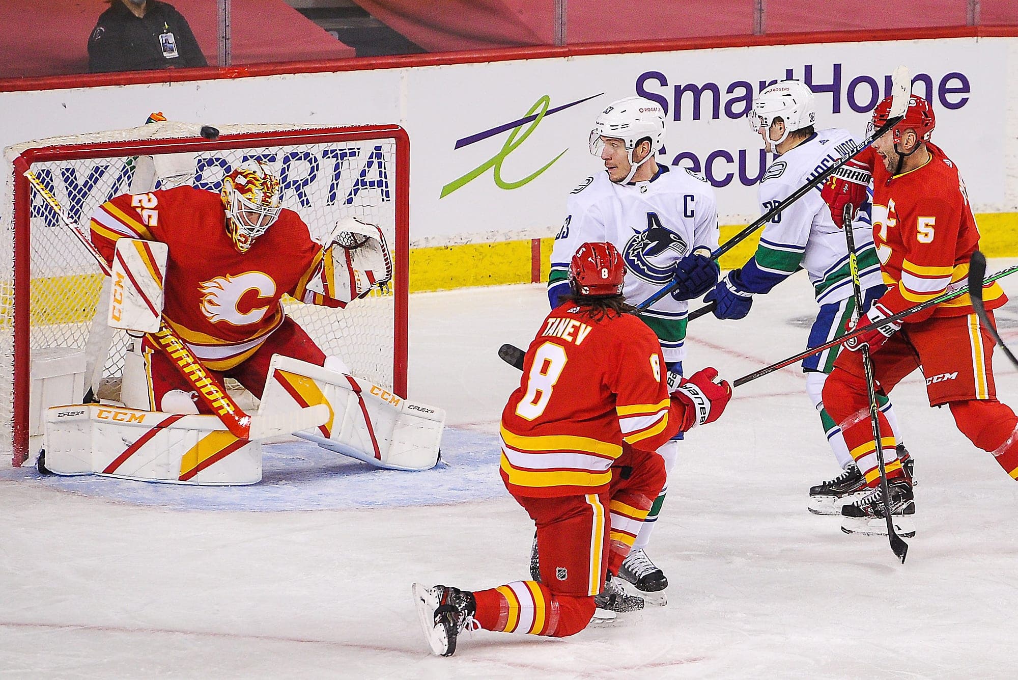 Jacob Markstrom défend maintenant le filet des Flames de Calgary.