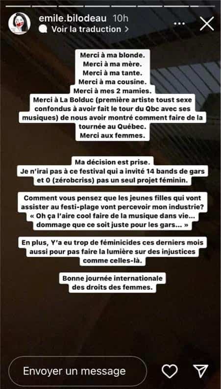 Photo tirée d'Instagram
