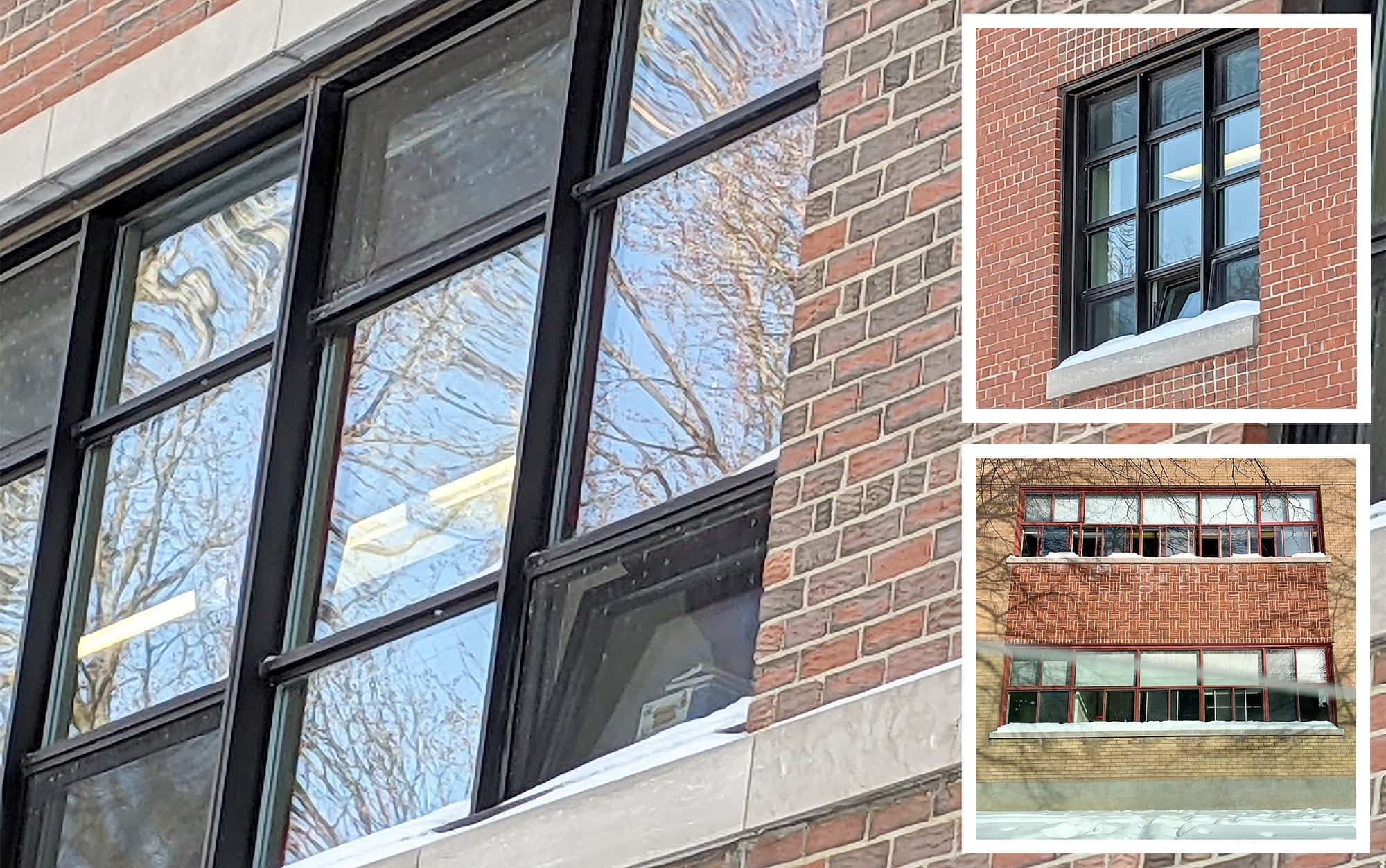 Vendredi, des fenêtres étaient ouvertes à l’école primaire Notre-Dame-du-Canada, à Québec. Le scénario se répétait à l’école pour adultes Boudreau (mortaise du haut) et à Montréal, à l’école Coeur-Immaculé-de-Marie (mortaise du bas).