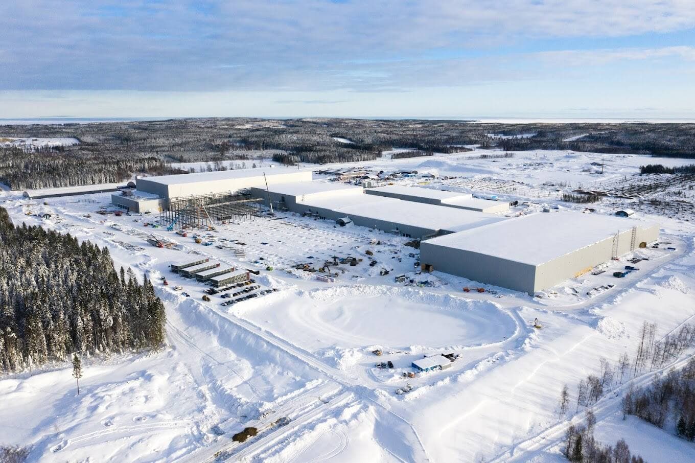 L'usine de Northvolt à Skellefteå, dans le nord de la Suède.