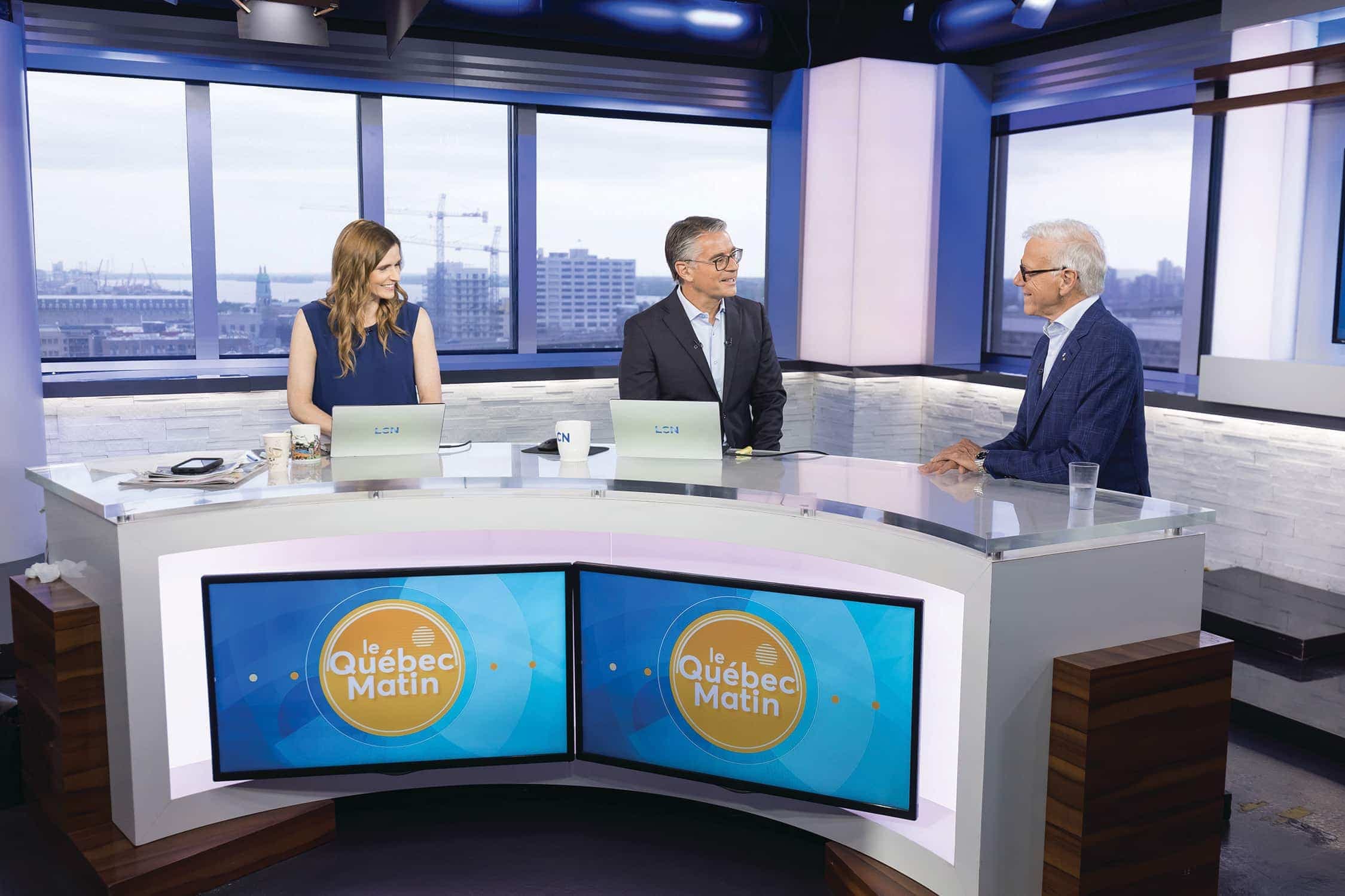 Puis il a fait un saut sur le plateau de Le Québec Matin à LCN avec Marie-Anne Lapierre et Jean-François Guérin.