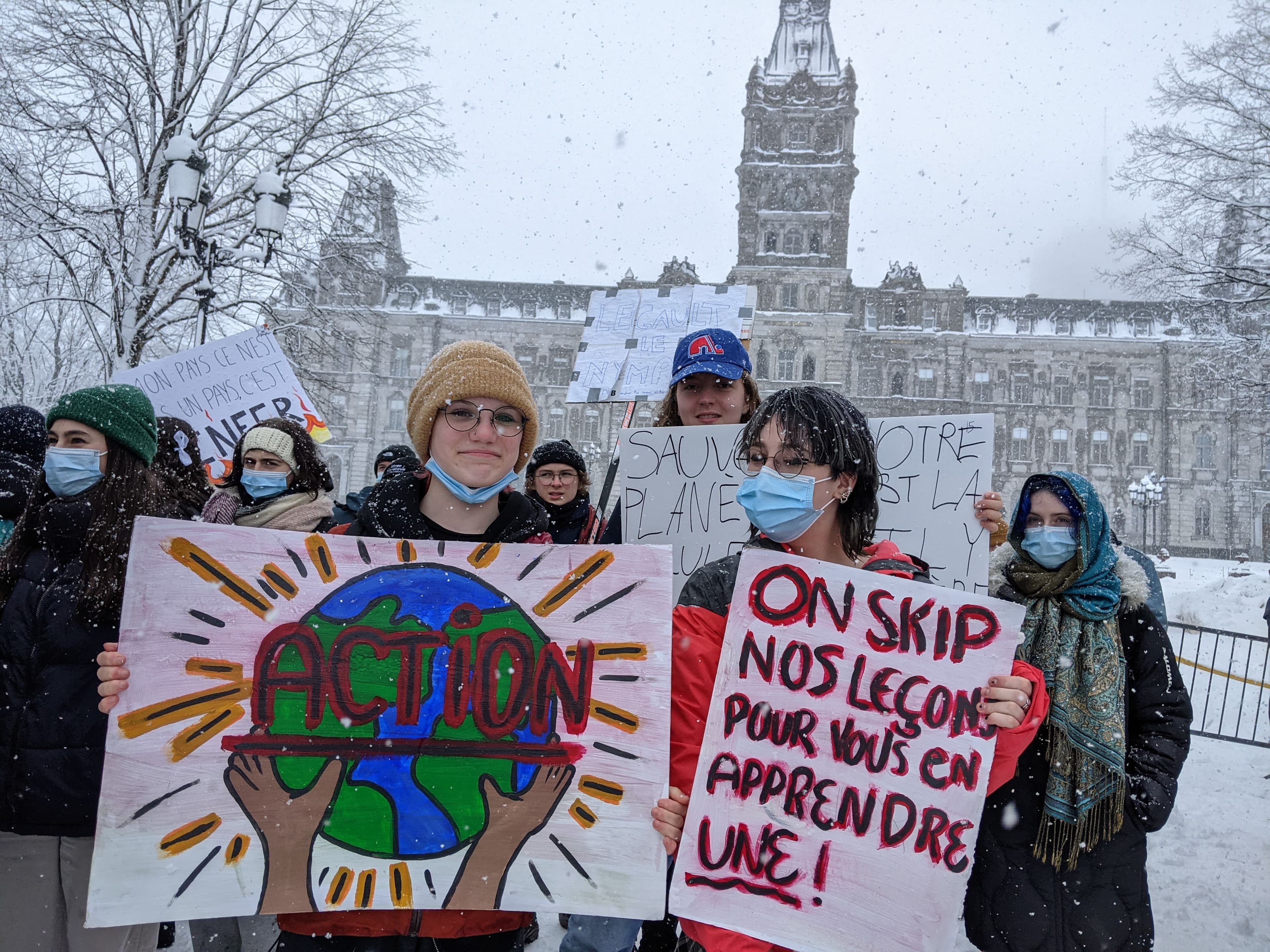 Quelques centaines d’étudiants sont dans la rue à Québec ce vendredi pour lancer un nouveau cri du cœur pour la planète.