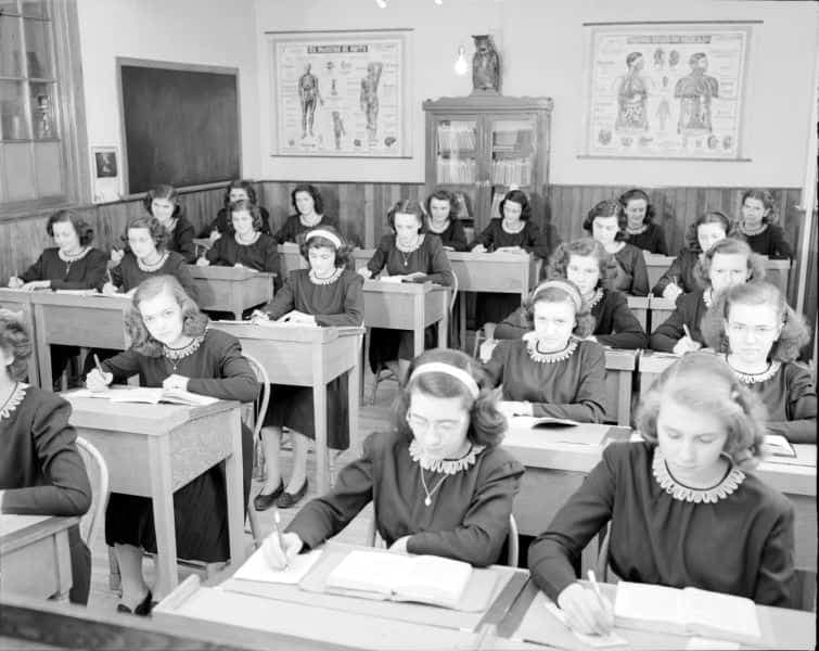 Classe d'enseignement ménager, 1947