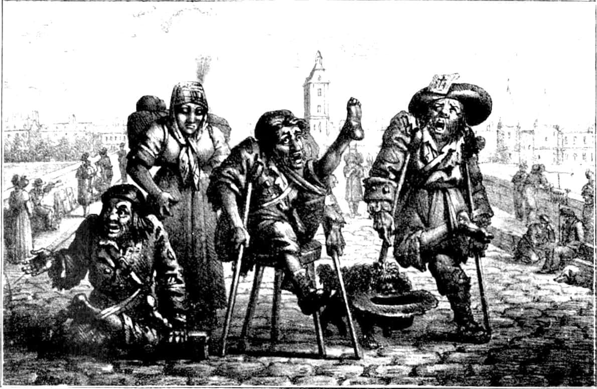 Image caricaturée des vagabonds