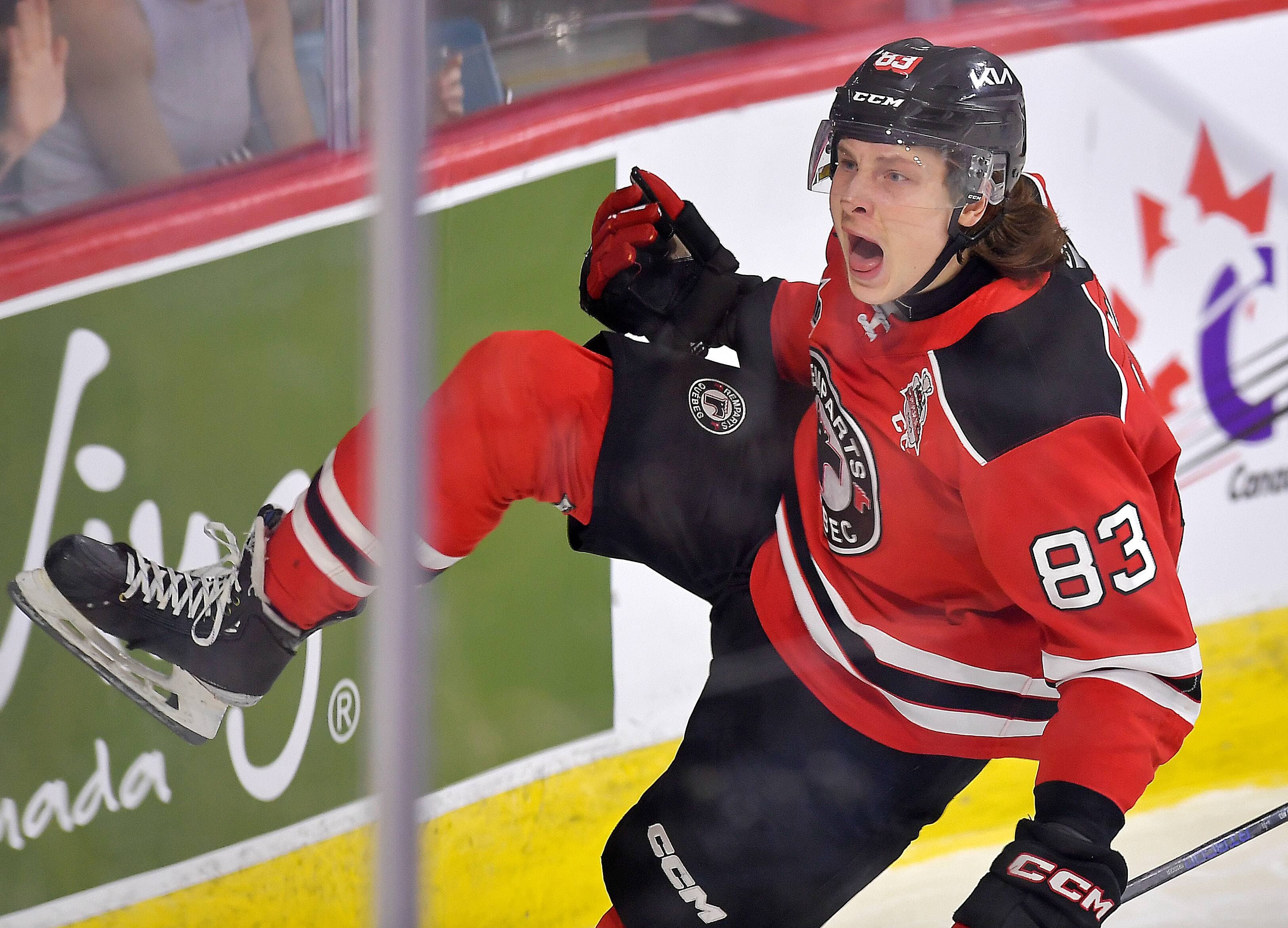 Vsevolod Komarov a ouvert la marque pour les Remparts en première période et s'est permis une flamboyante célébration !