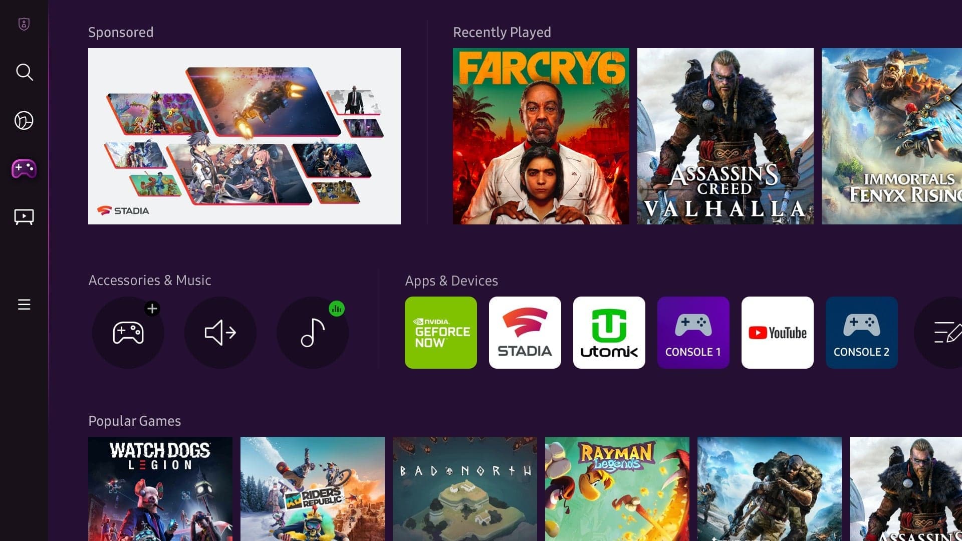 Certaines télés de Samsung intègreront cette année les services Stadia et GeForce Now.